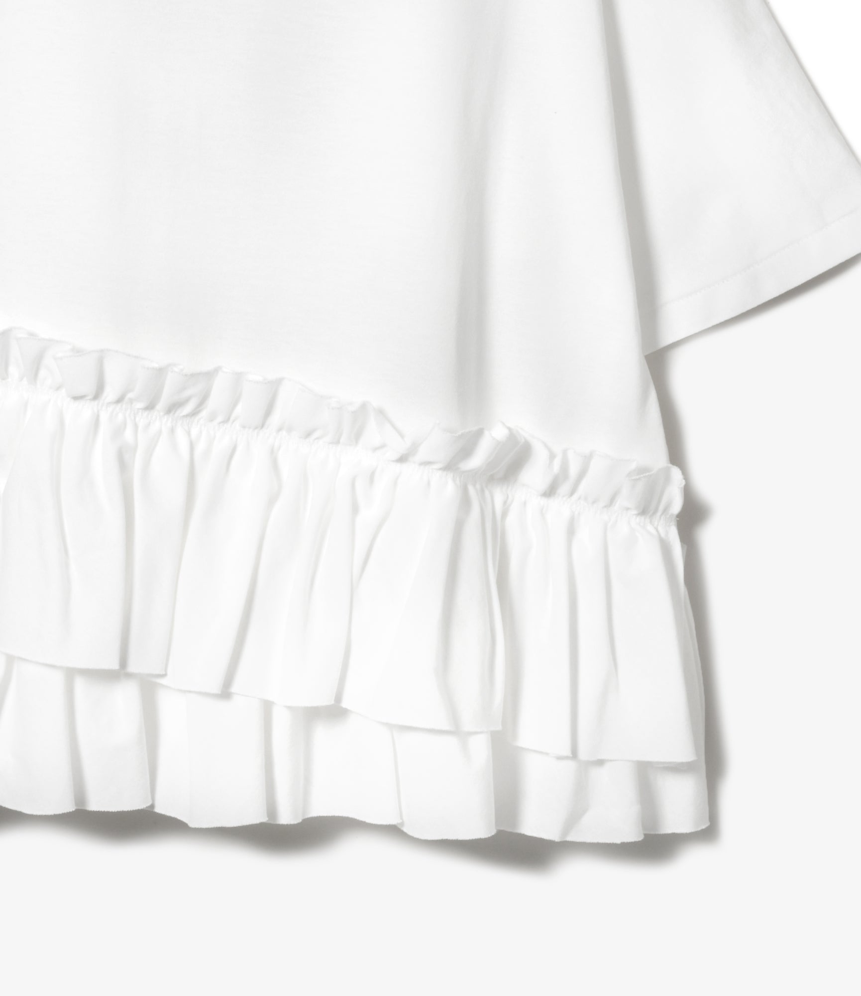Women's Swallow Frill Tiered Top - White