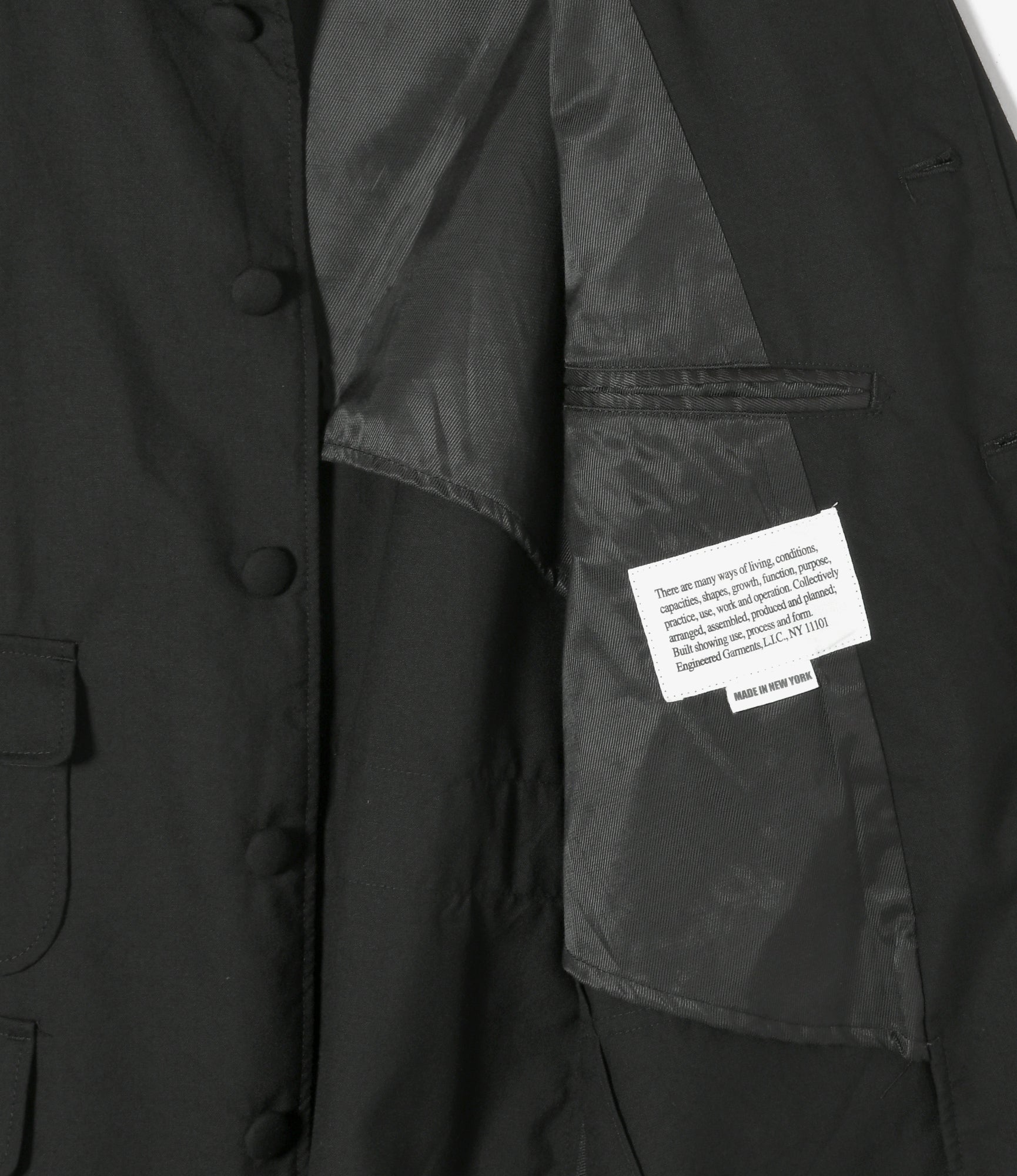 Engineered Garments - AN Jacket - Black Tropical Wool | Nepenthes