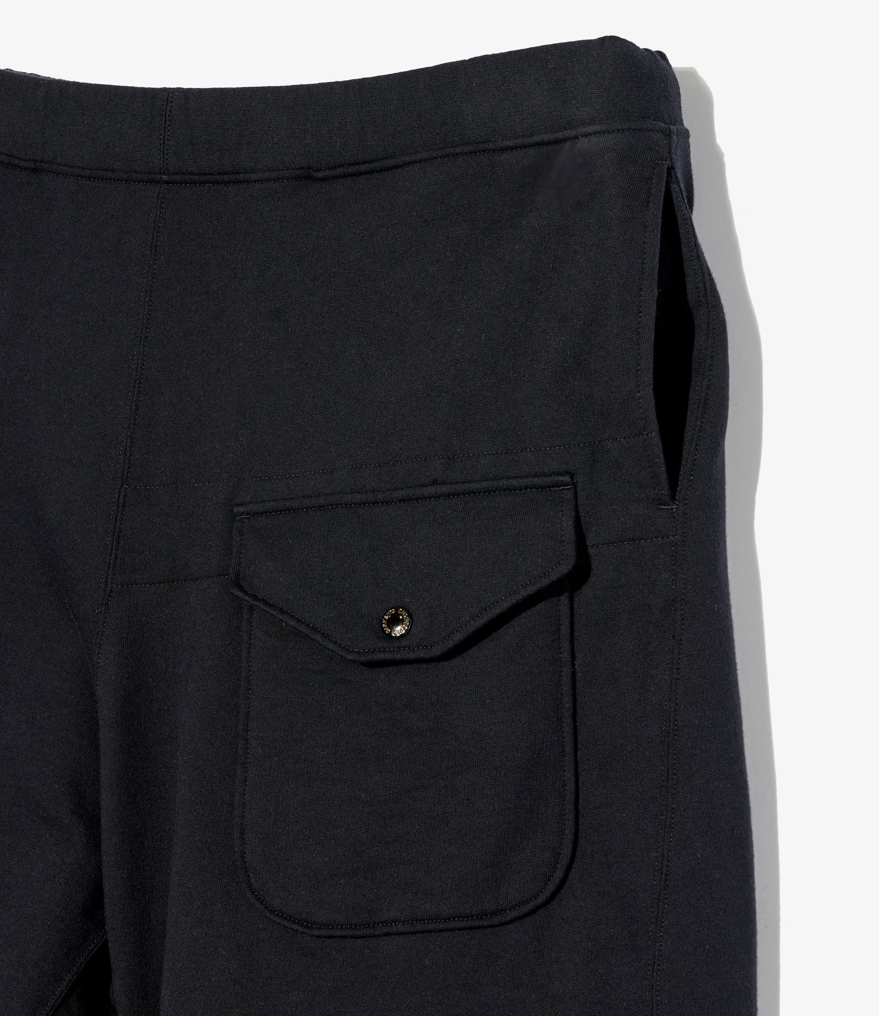 Sweat Short - Black Cotton French Terry
