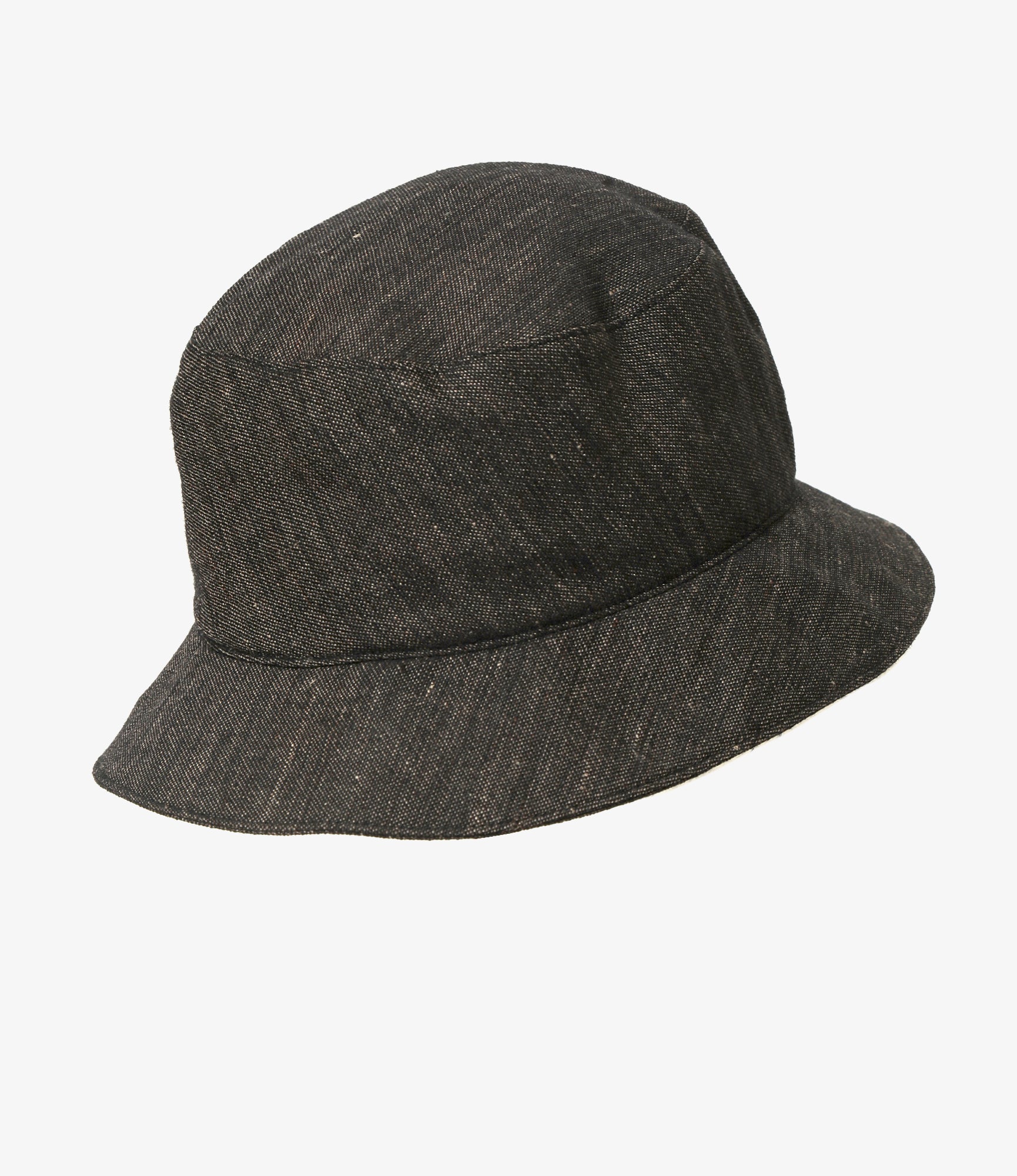 Bucket Hat - Black - Linen Wool Twill
