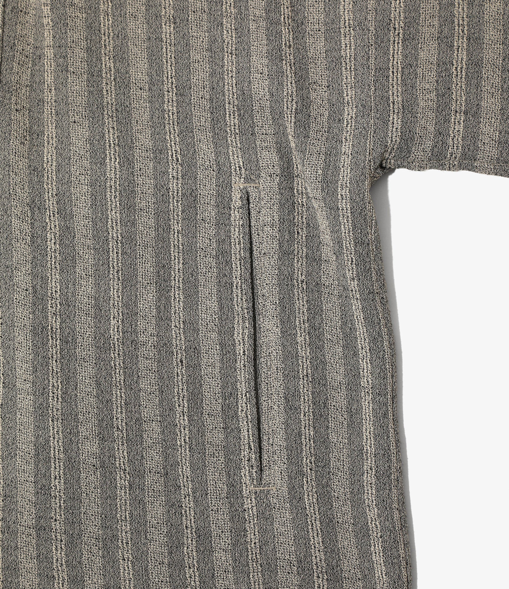 Haori Jacket - Grey - Alternate Stripe