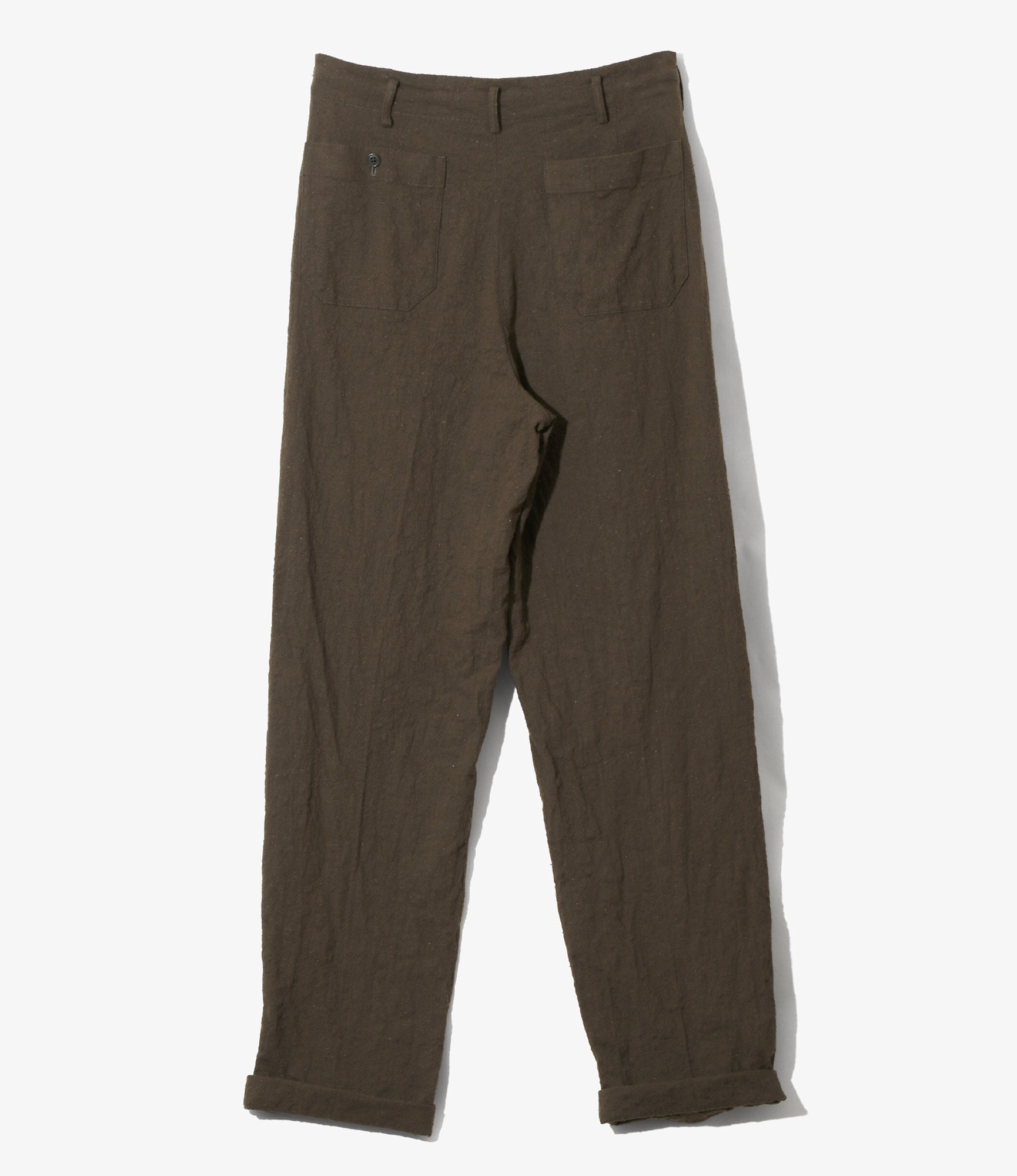 Hollywood Top Trouser - Olive - Slub Cloth