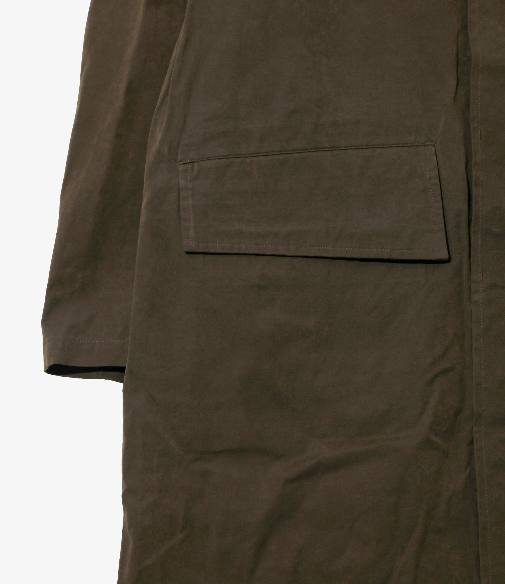 Bal Collar Coat - Brown - Waxed Cloth