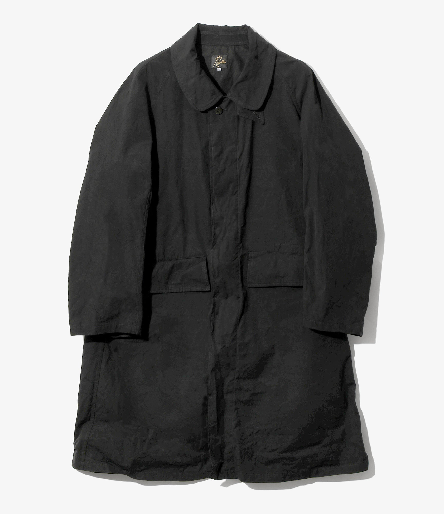 Bal Collar Coat - Black - Waxed Cloth