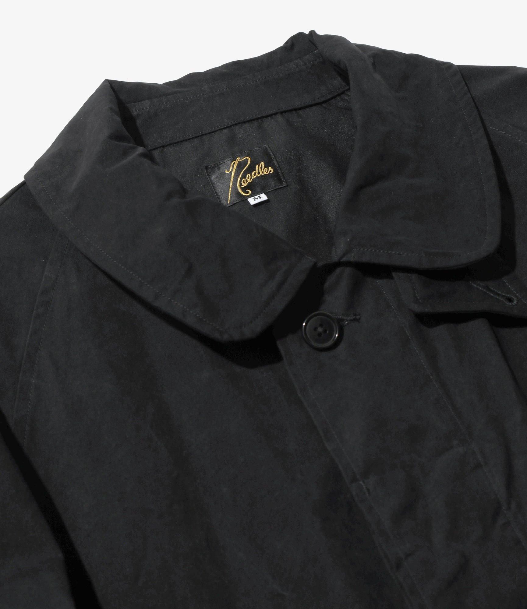 Bal Collar Coat - Black - Waxed Cloth