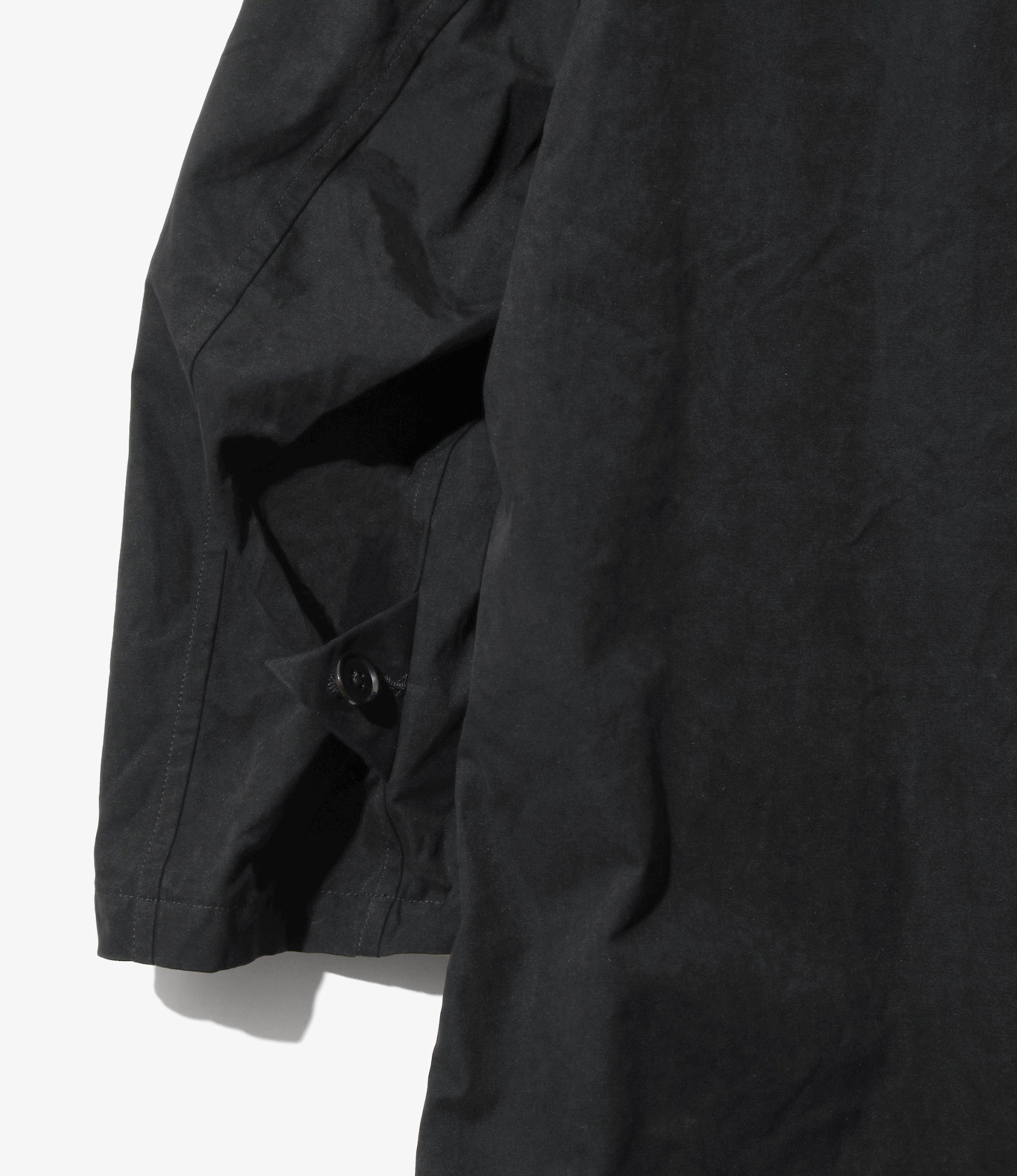 Bal Collar Coat - Black - Waxed Cloth