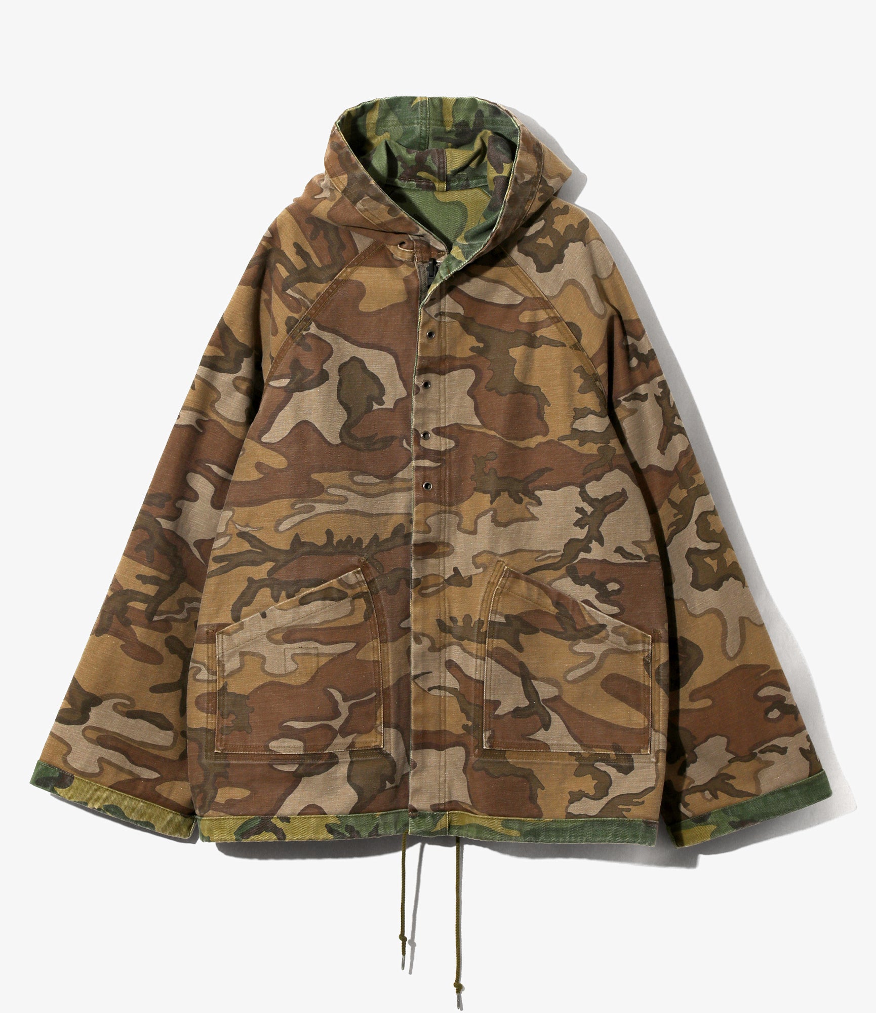 Reversible Hooded Coat - Camo - Camo Twill
