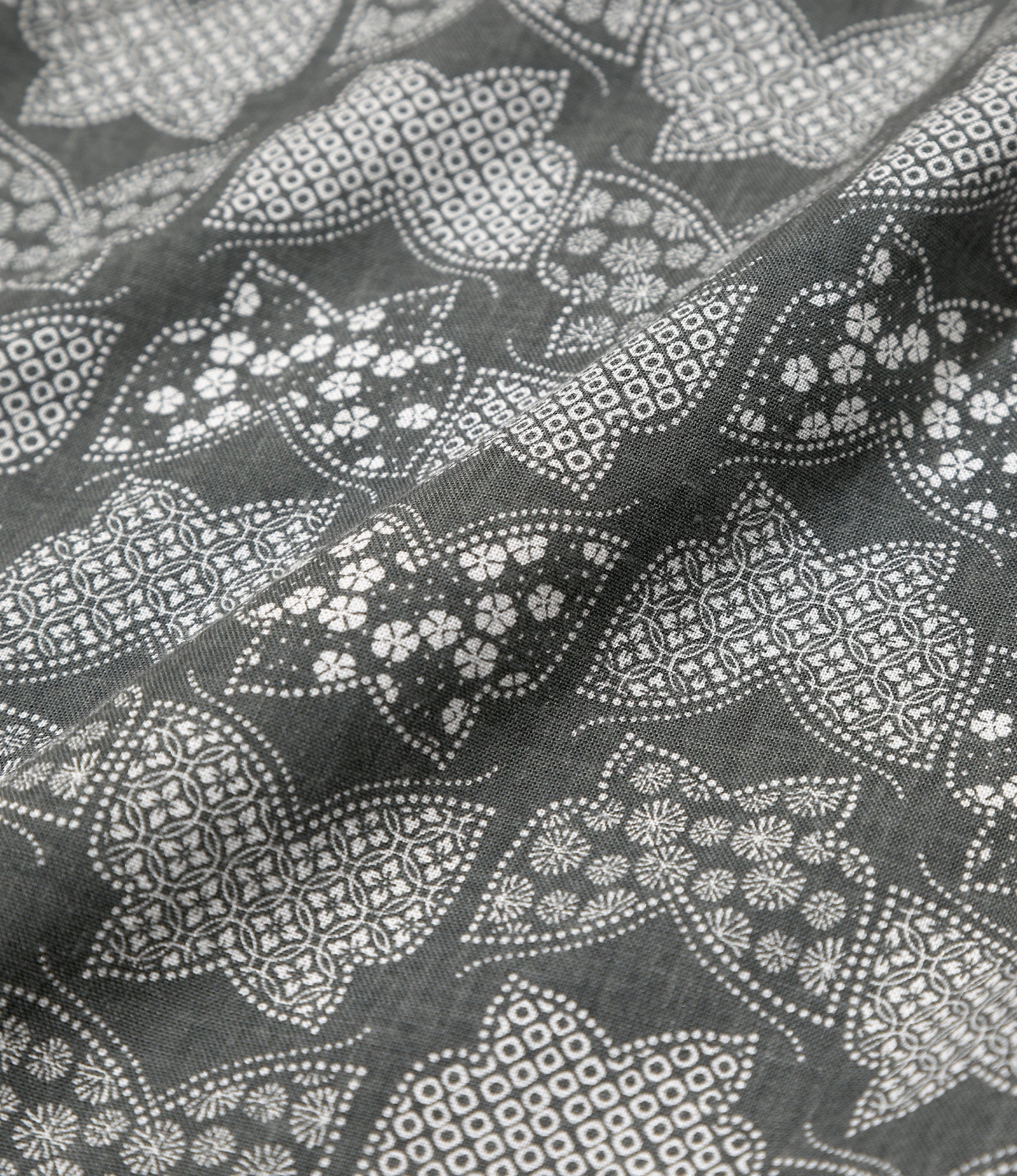 Tenugui - Charcoal - Papillon Print