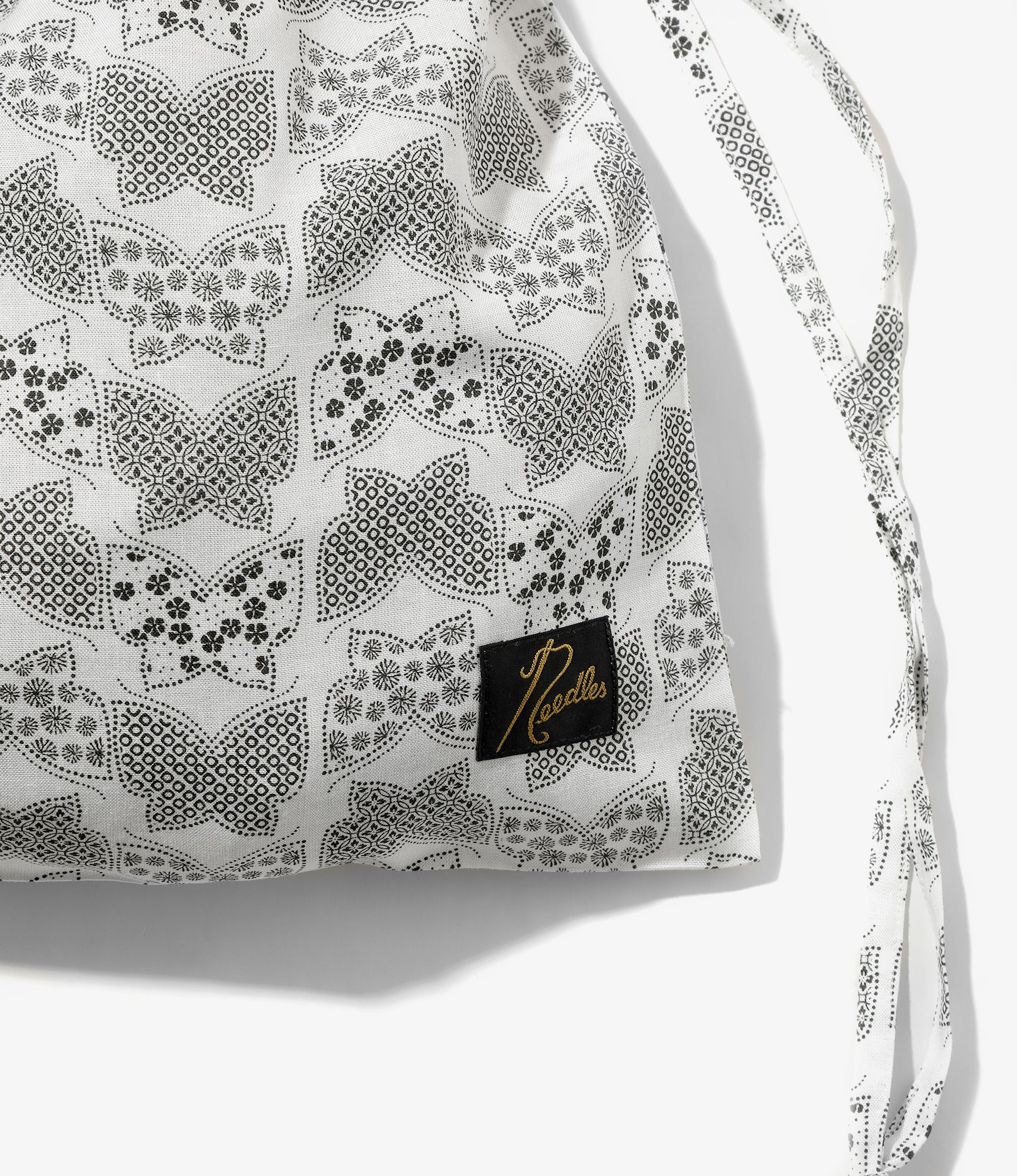 String Bag - White - Papillon Print