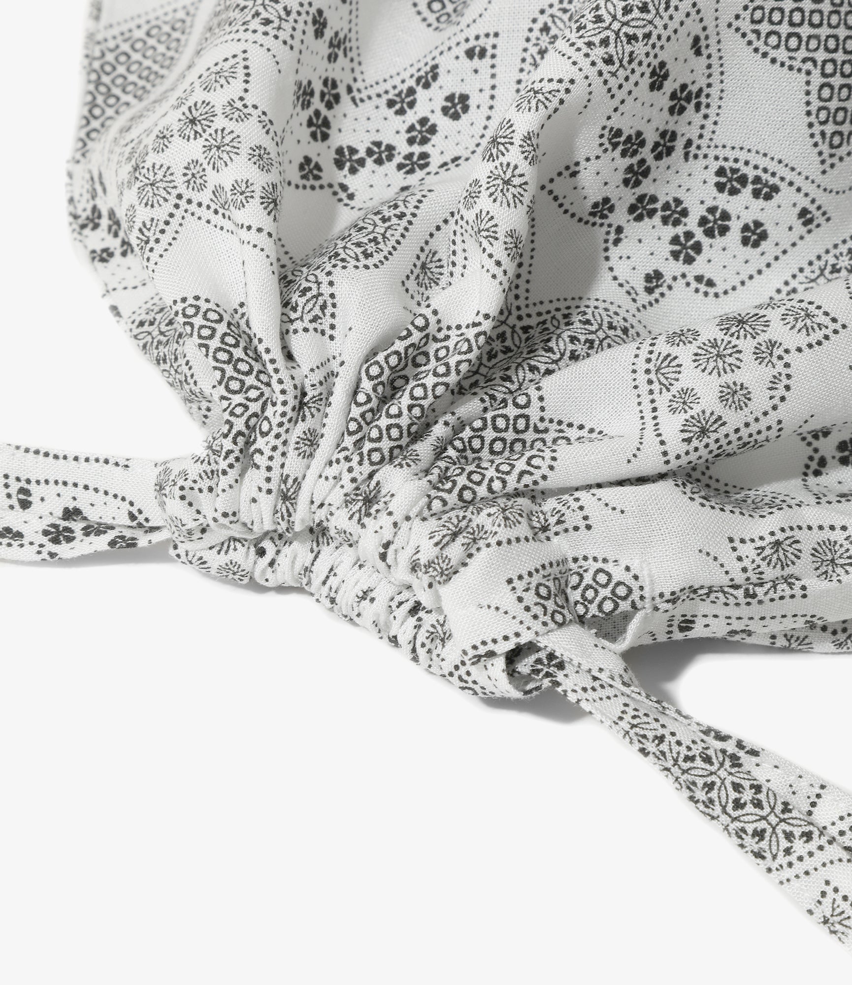 String Bag - White - Papillon Print