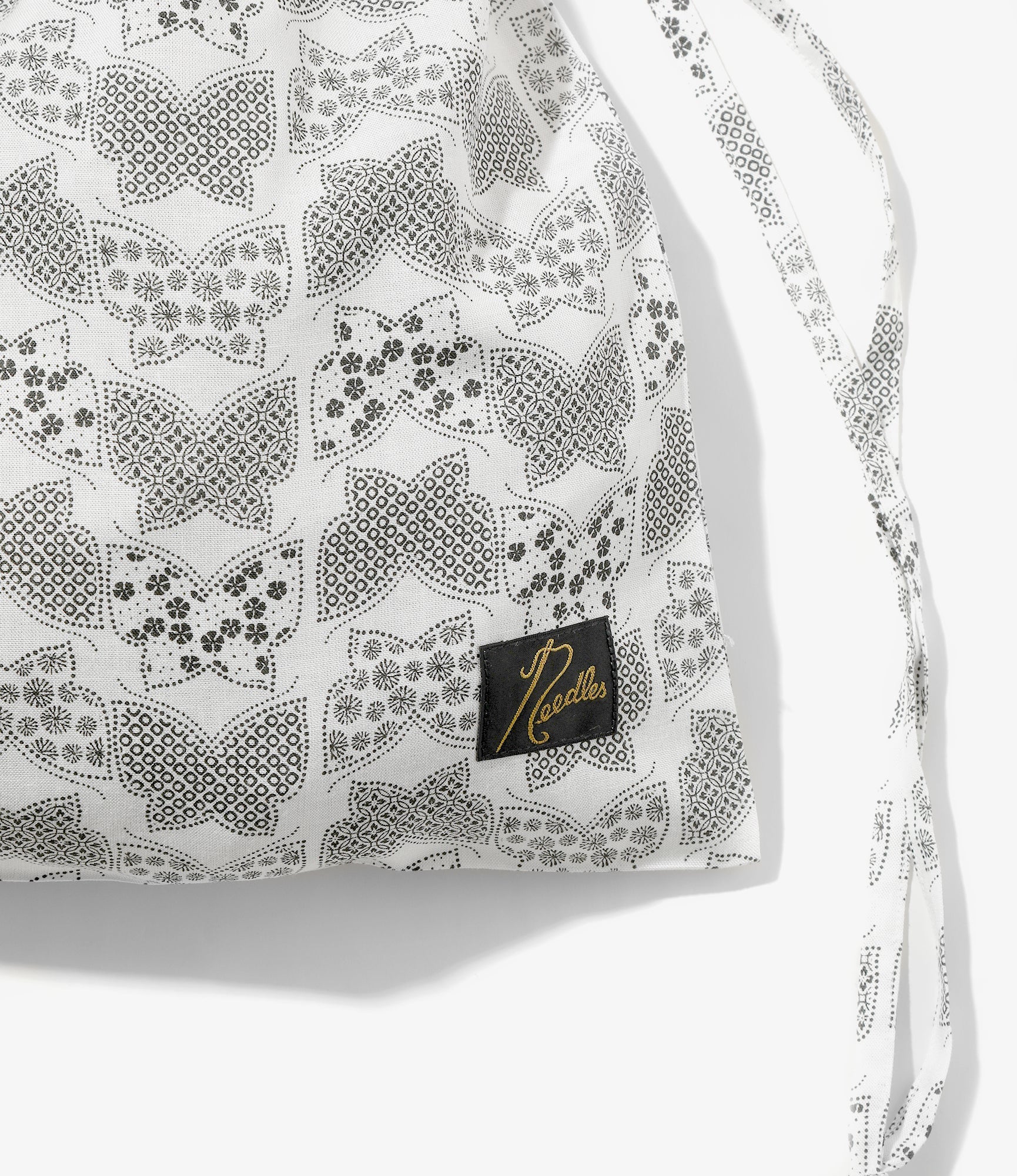 String Bag - White - Papillon Print