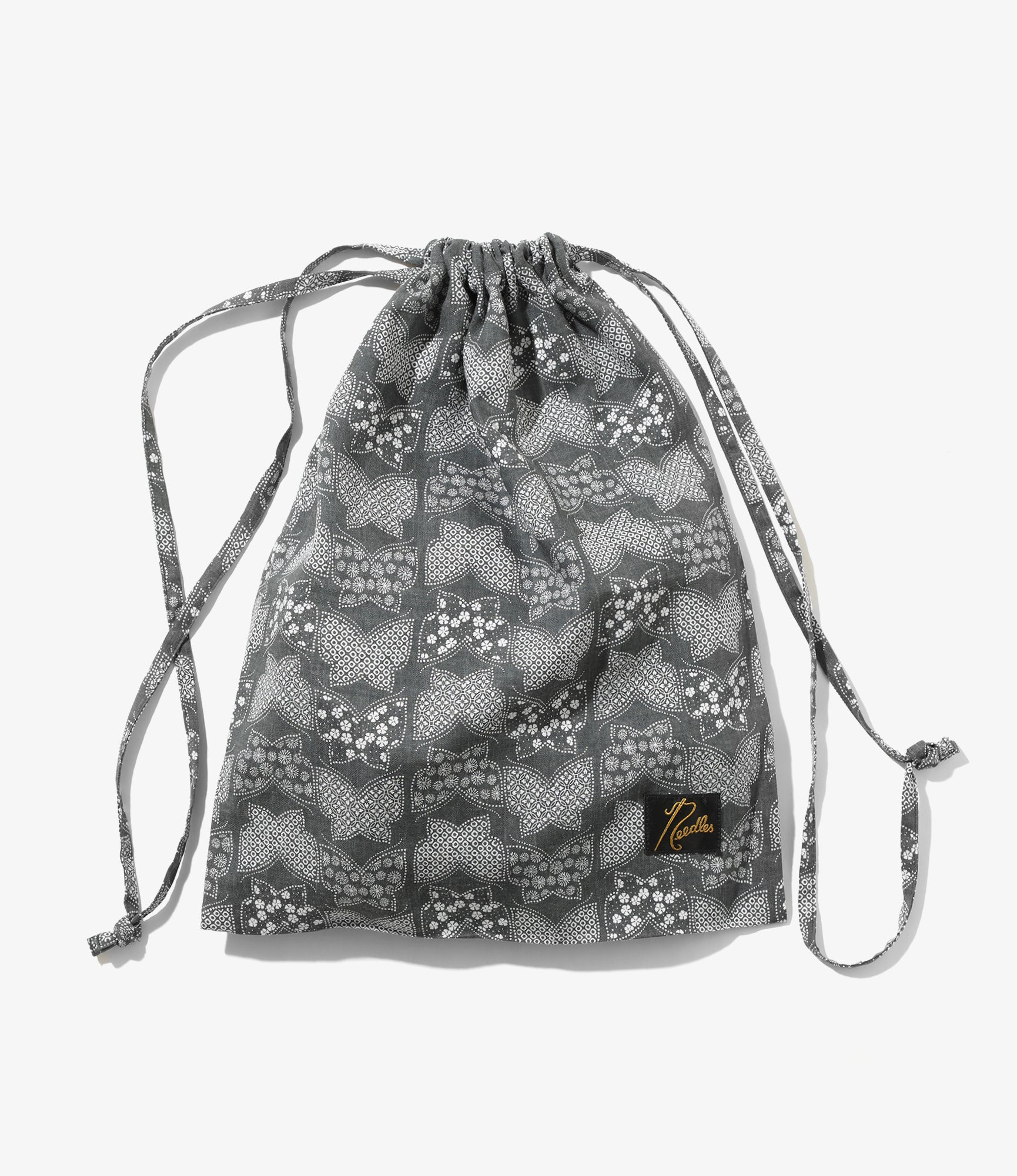 String Bag - Charcoal - Papillon Print