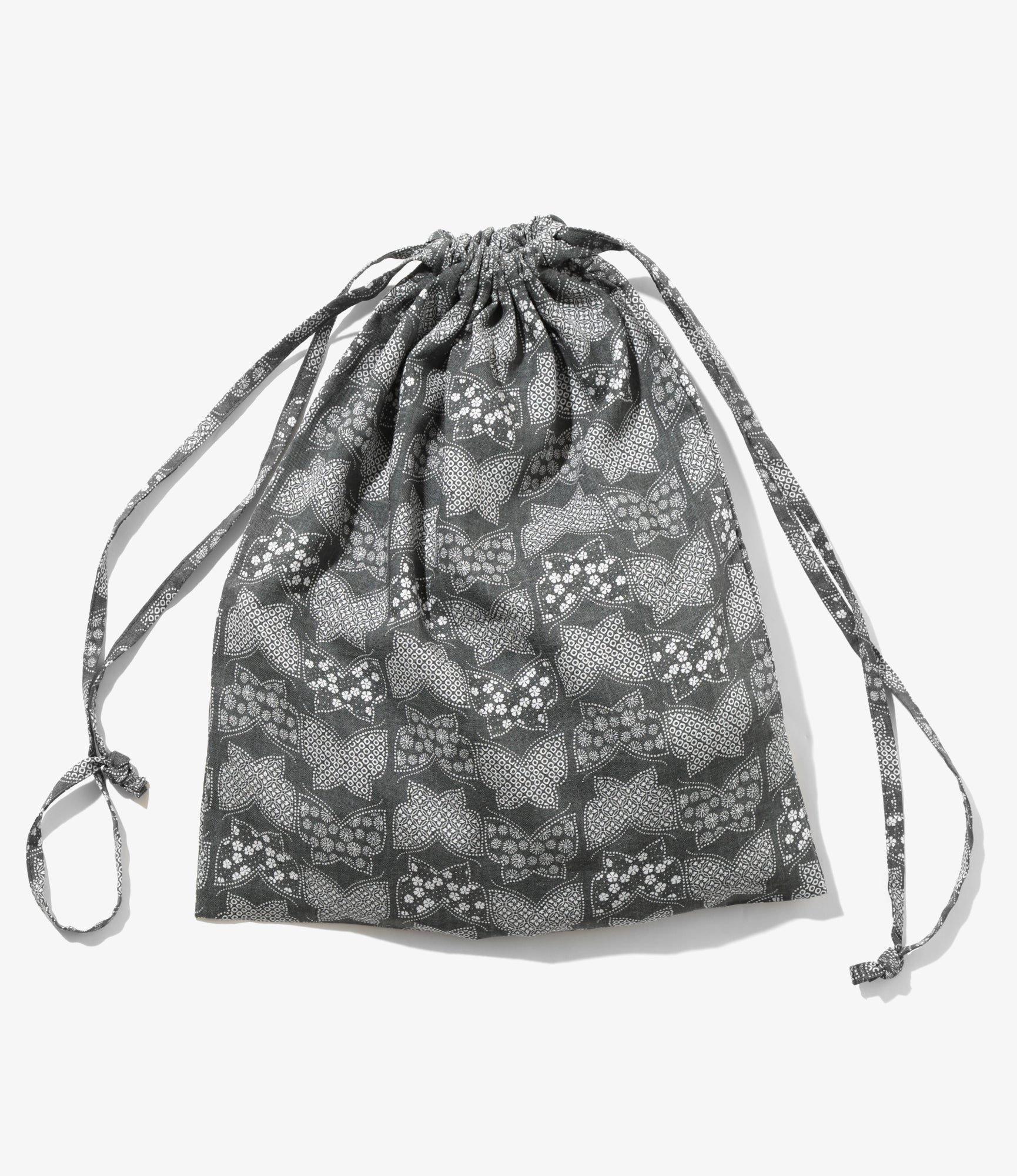 String Bag - Charcoal - Papillon Print