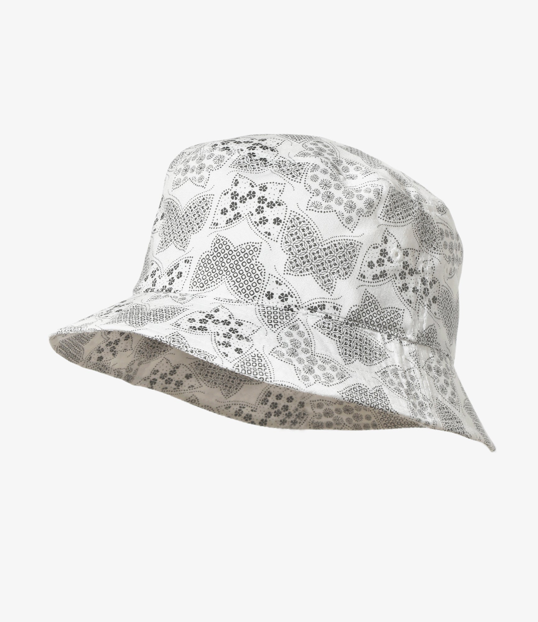 Bucket Hat - White - Papillon Print