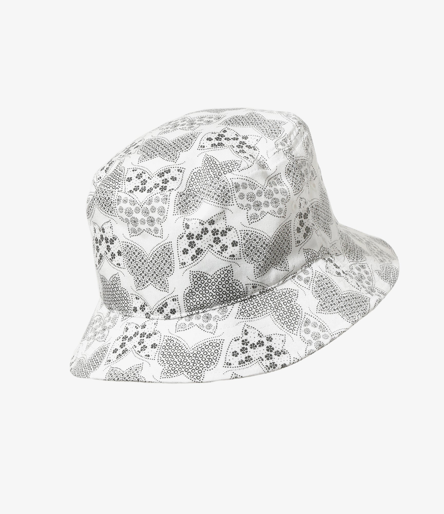 Bucket Hat - White - Papillon Print