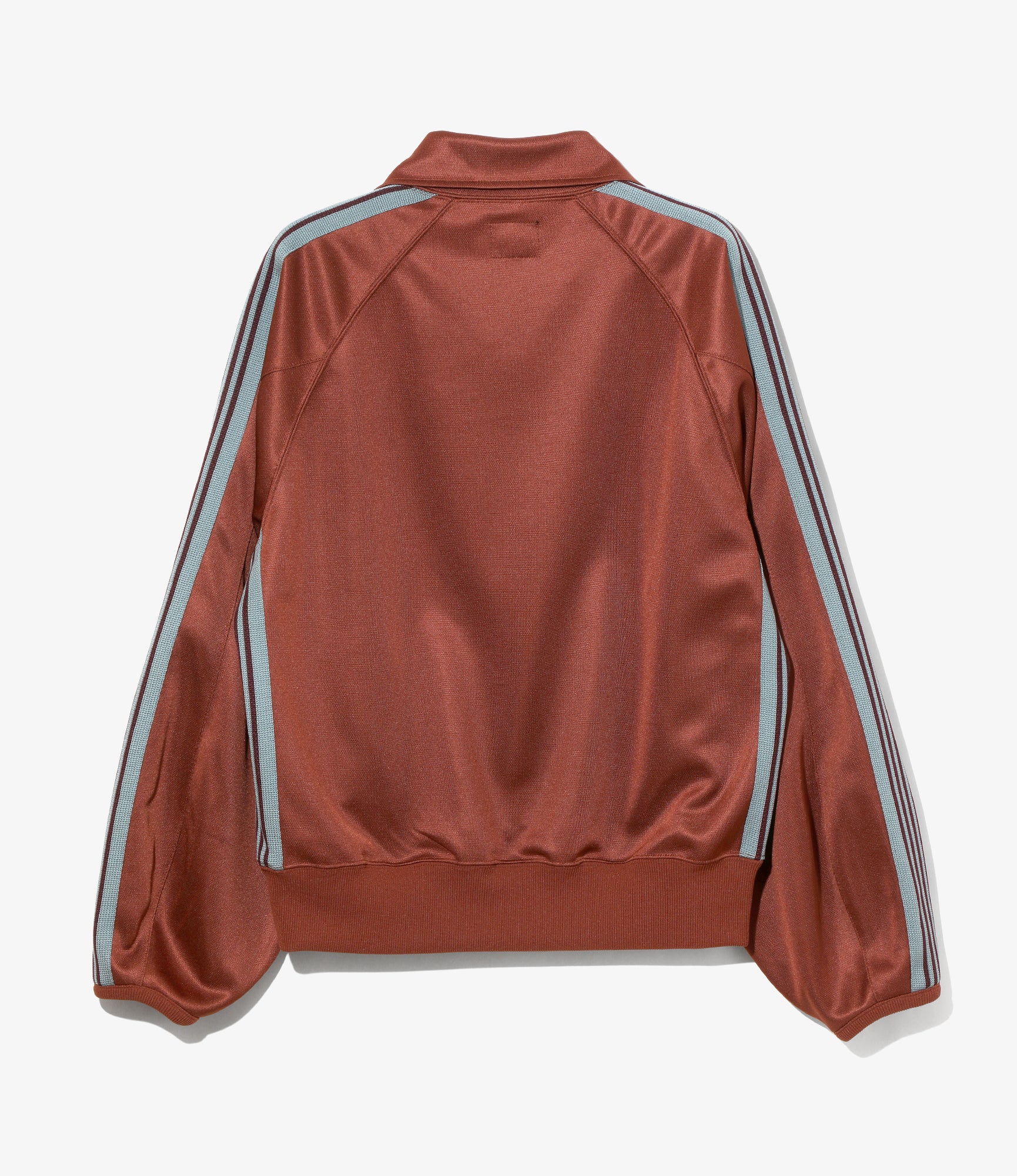 Puff Sleeve Track Jacket - Rust - Poly Smooth