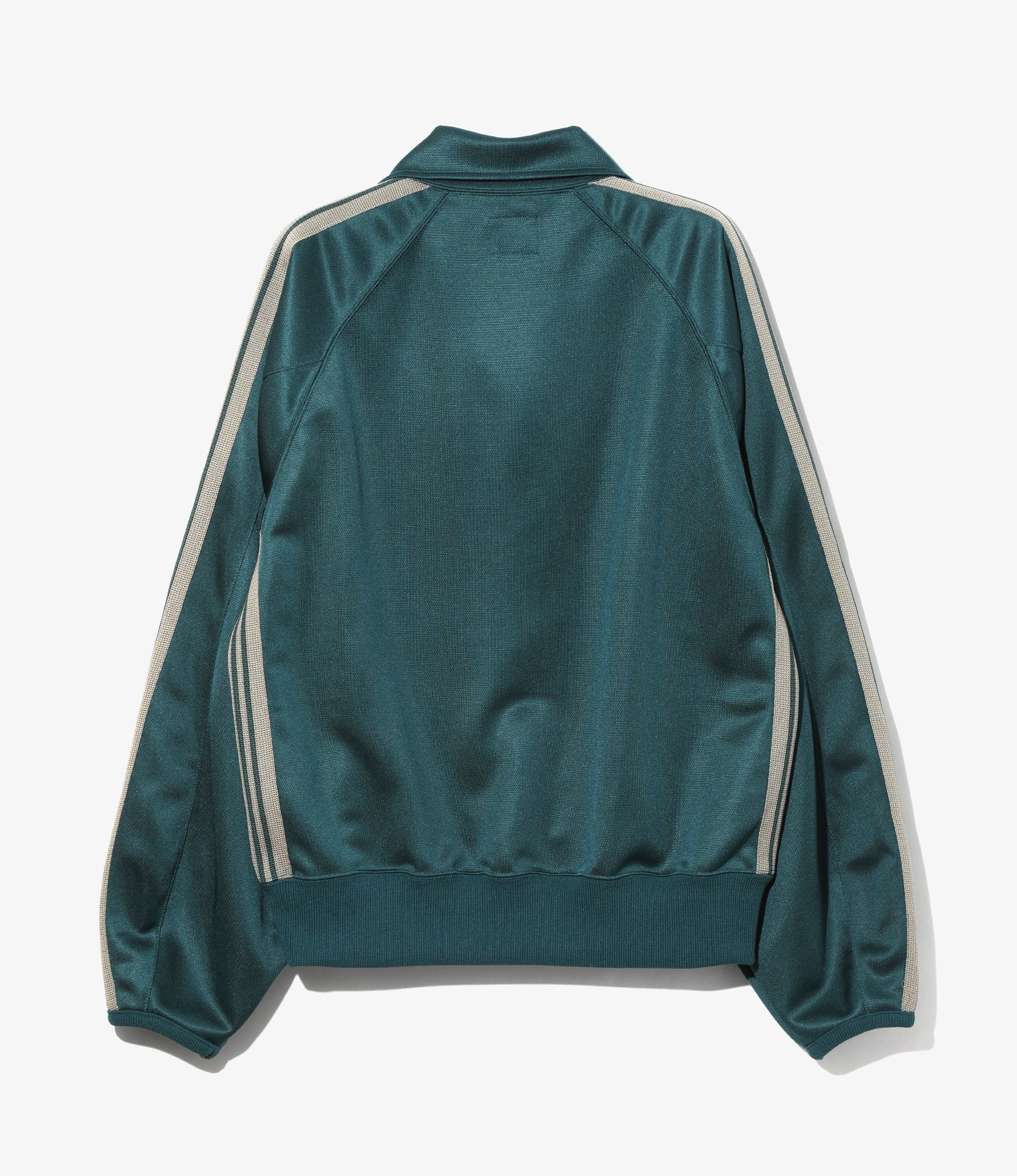 Women's Puff Sleeve Track Jacket - Green - Poly Smooth