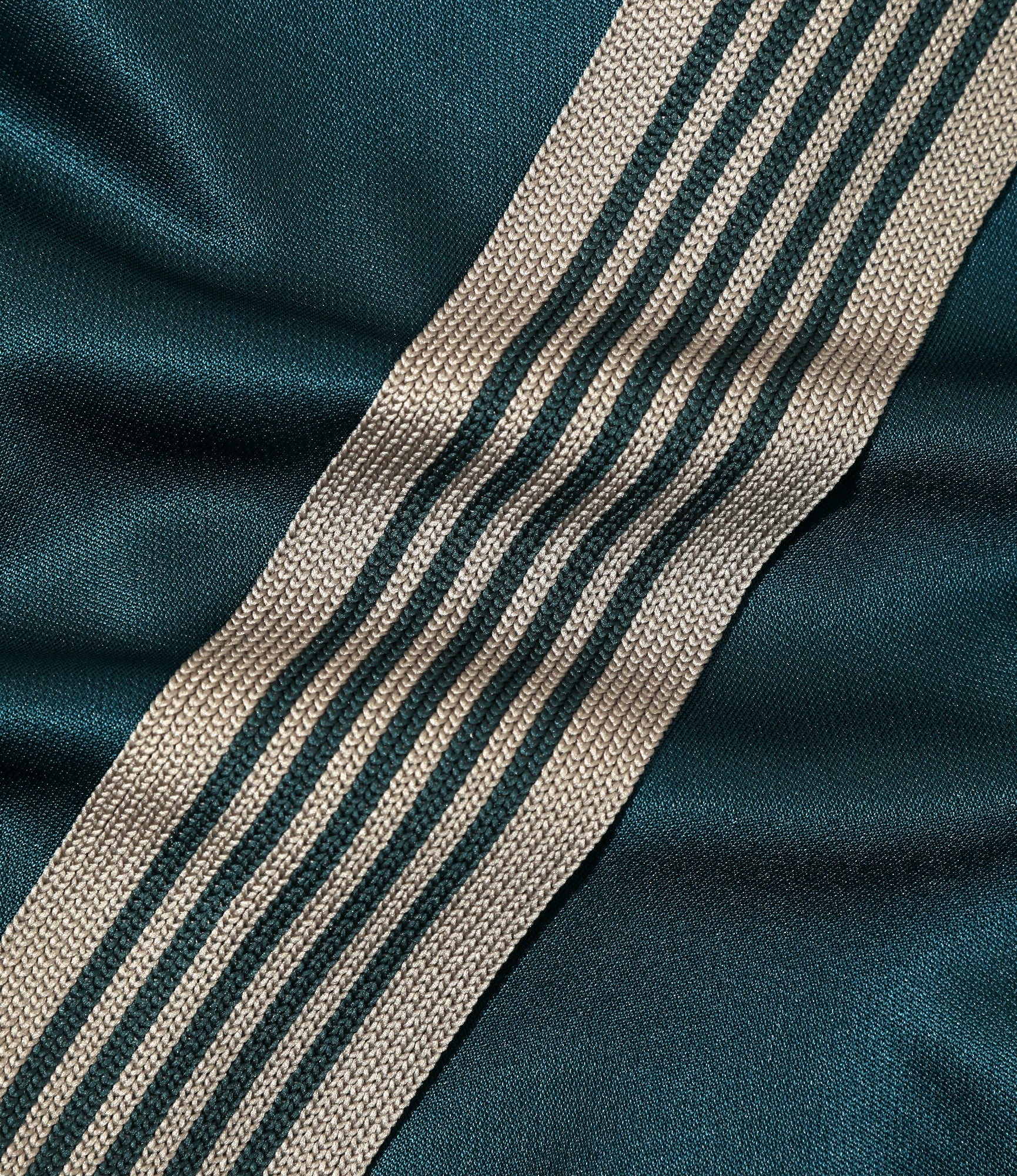 Puff Sleeve Track Jacket - Green - Poly Smooth