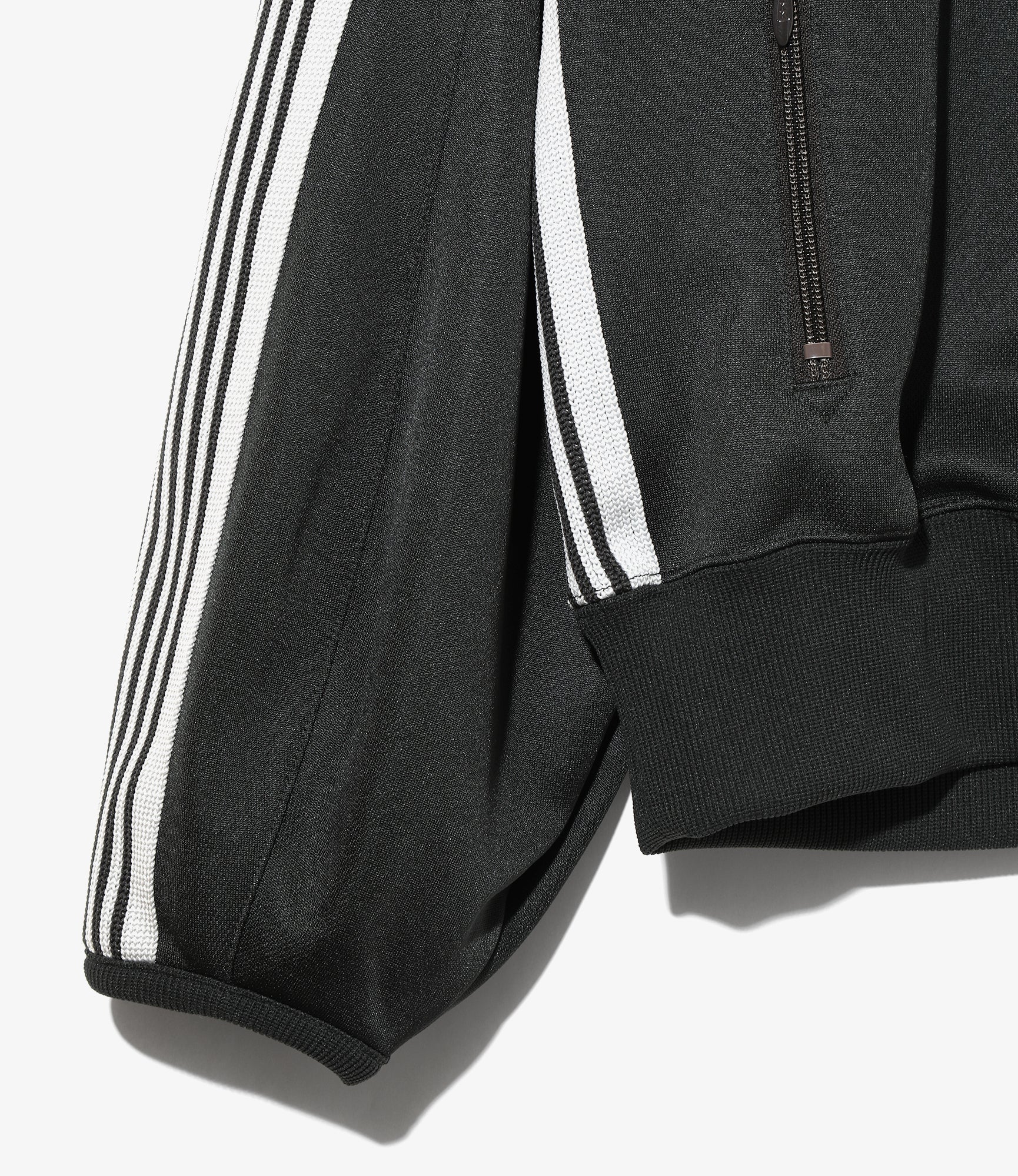 Puff Sleeve Track Jacket - Charcoal - Poly Smooth