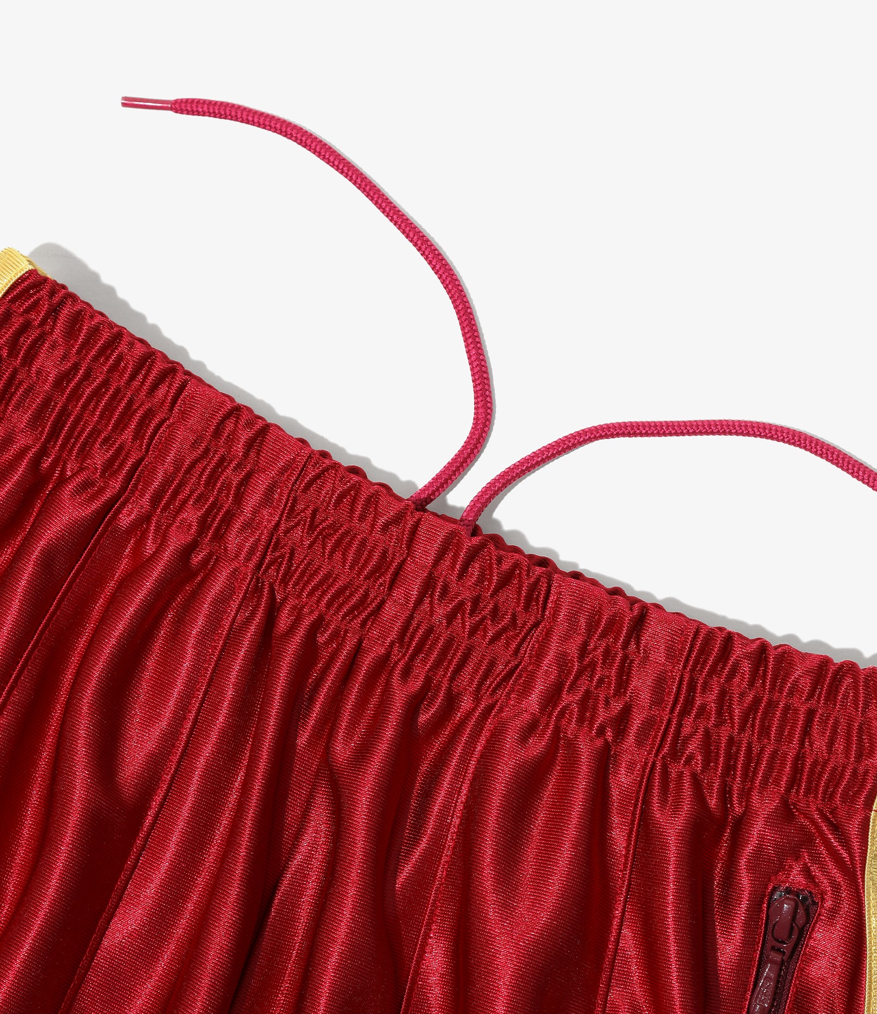 Women's Side Line Track Short - Red - Tricot Sateen