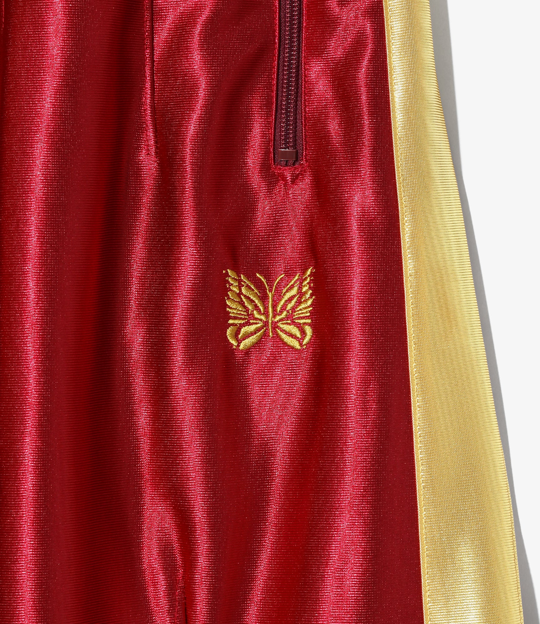 Women's Side Line Track Short - Red - Tricot Sateen