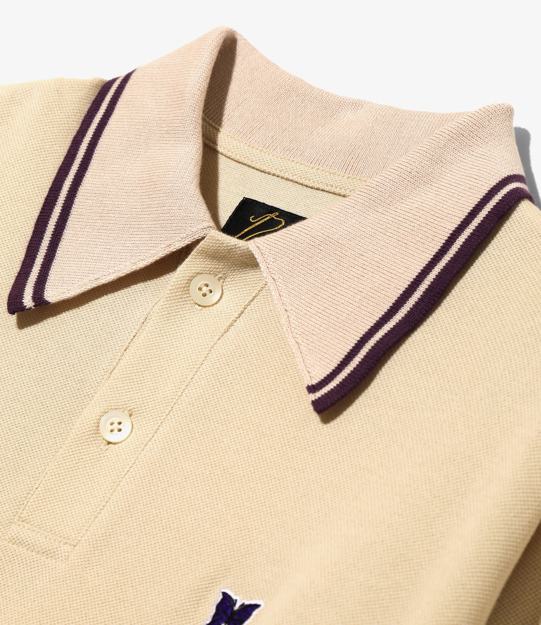 Women's S/S Polo Dress - Beige - Cotton Pique