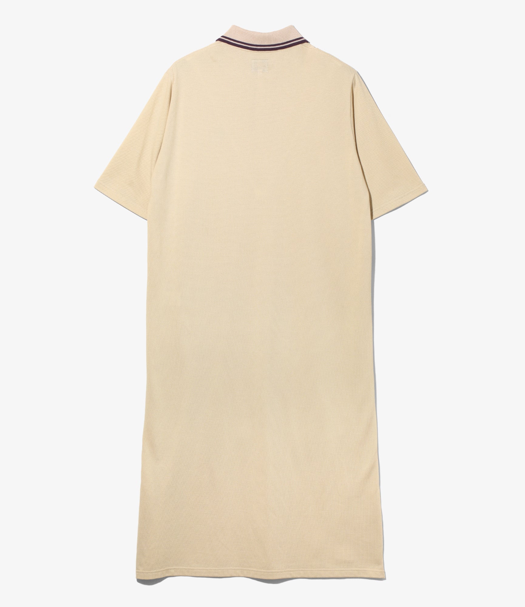 Women's S/S Polo Dress - Beige - Cotton Pique