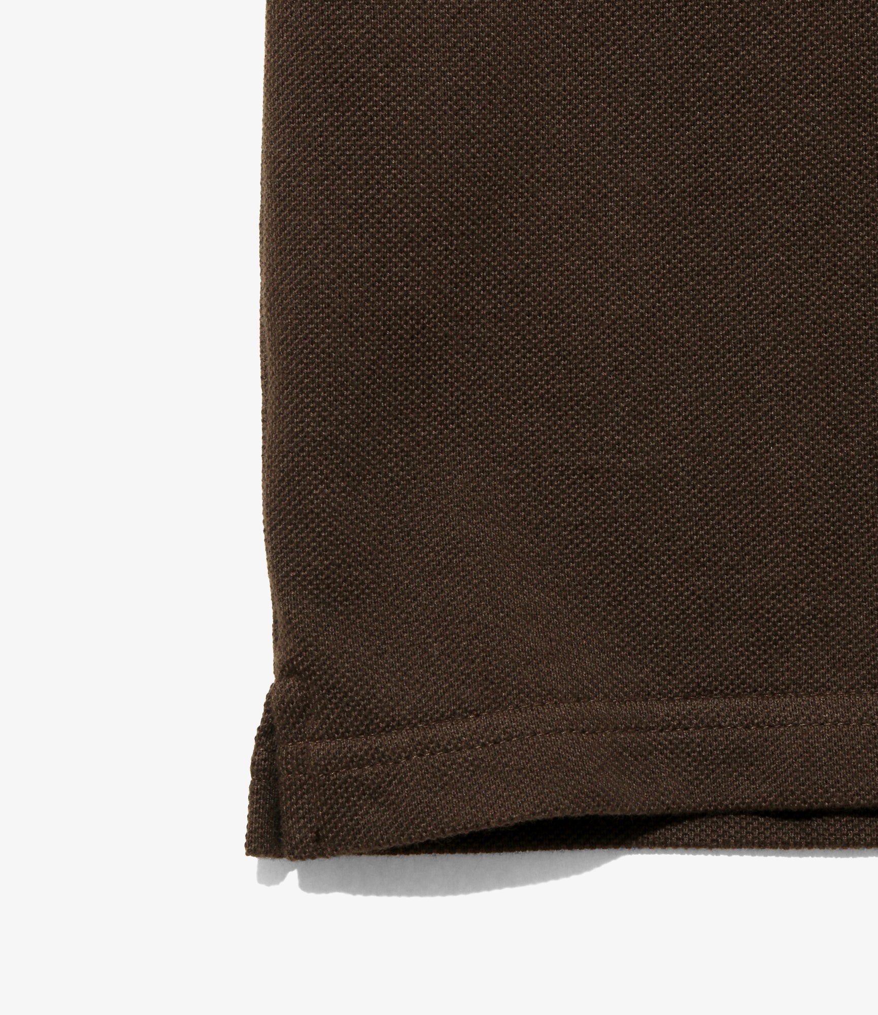 Women's S/S Polo Dress - Brown - Cotton Pique