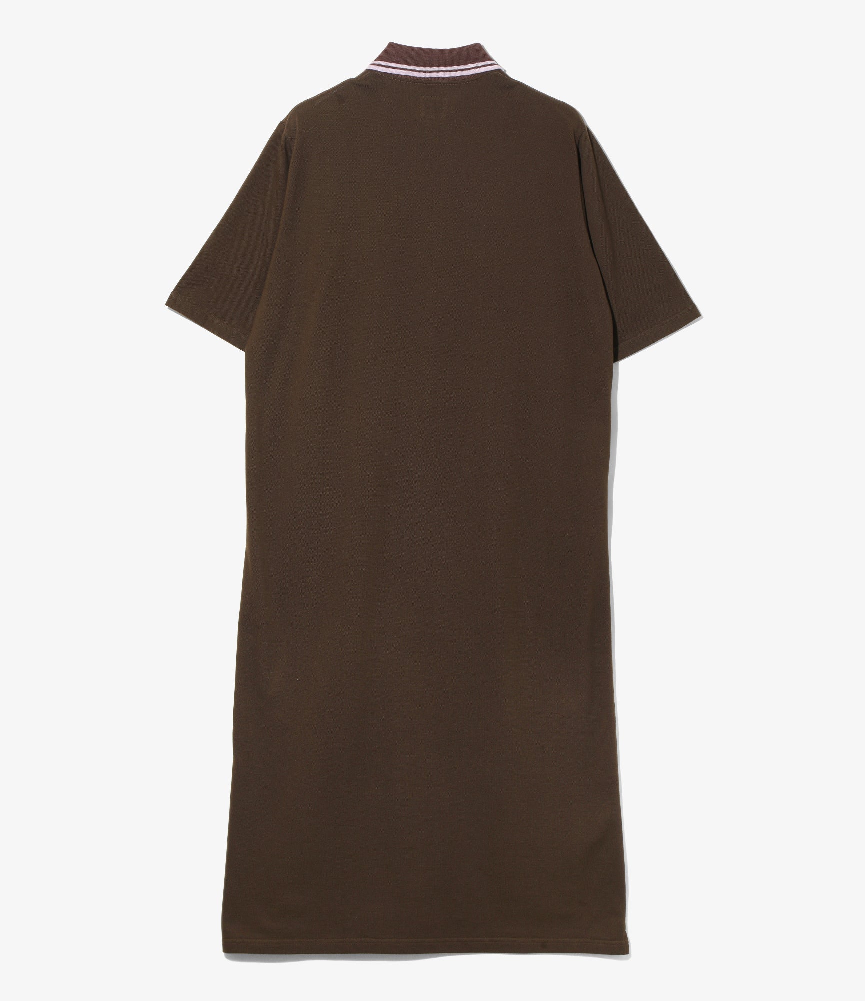 Women's S/S Polo Dress - Brown - Cotton Pique