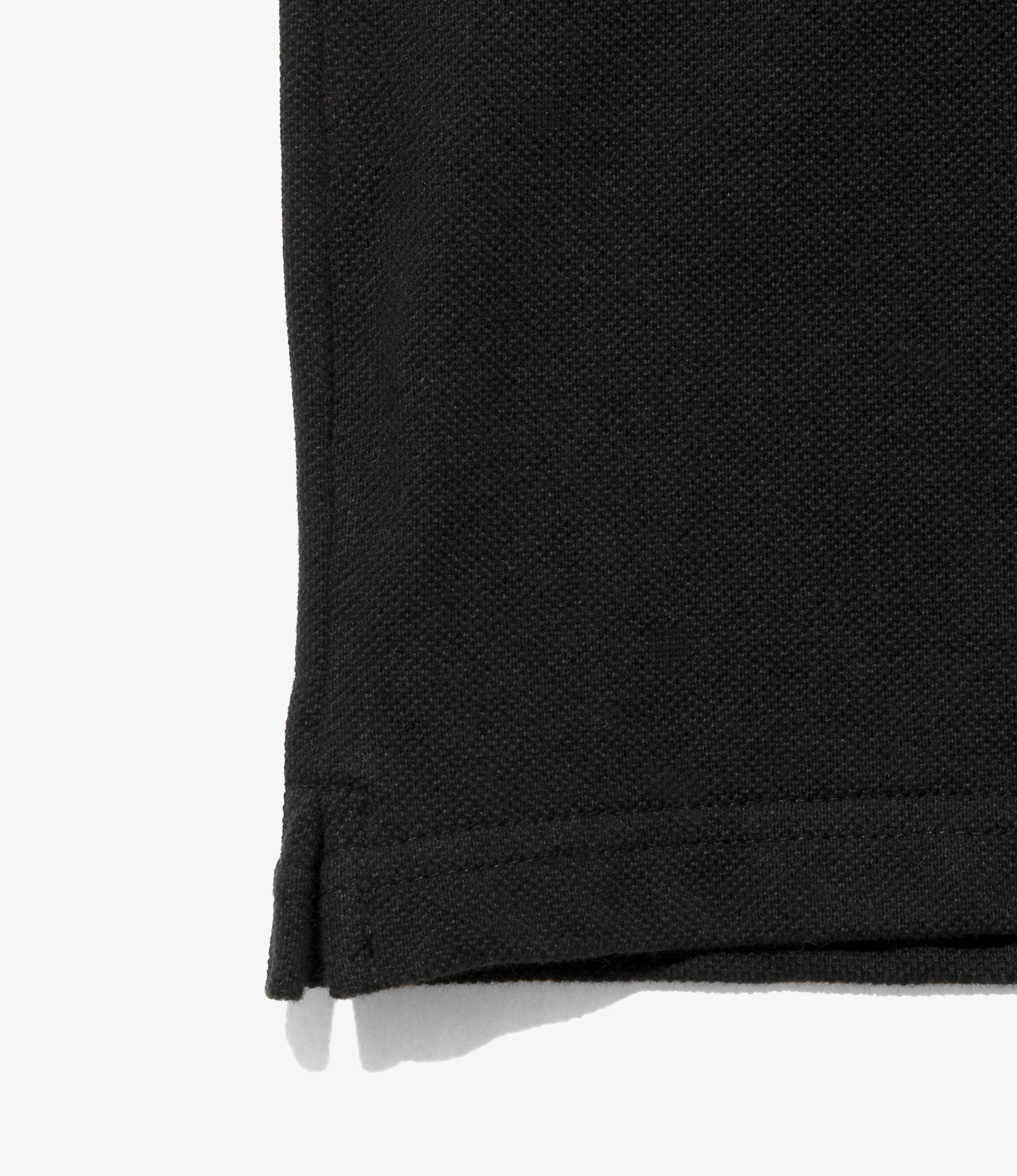 Women's S/S Polo Dress - Black - Cotton Pique