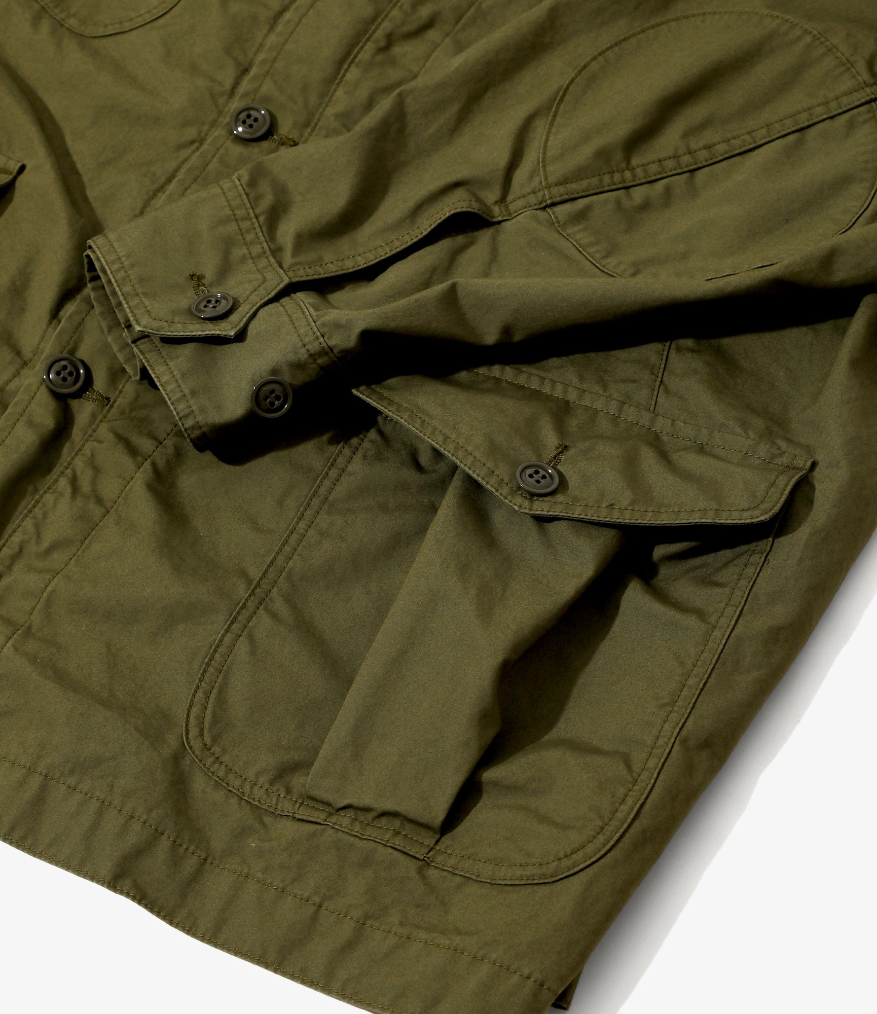 Officer Coat - Olive - Cotton Weather Cloth