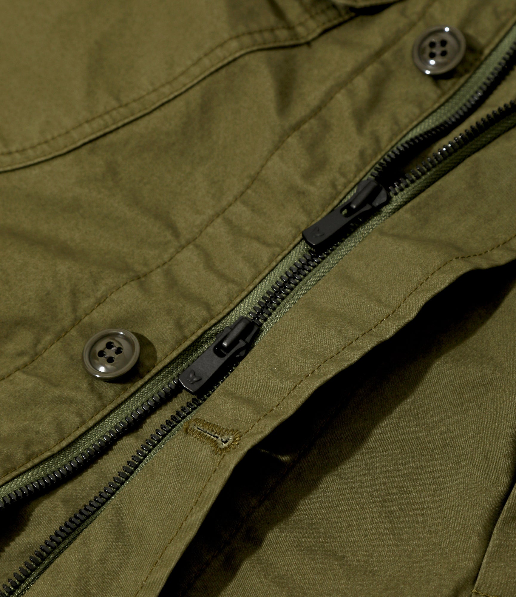 Officer Coat - Olive - Cotton Weather Cloth