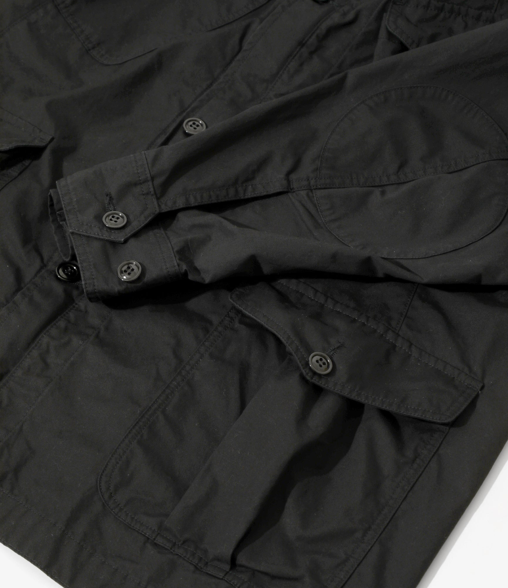 Officer Coat - Black - Cotton Weather Cloth