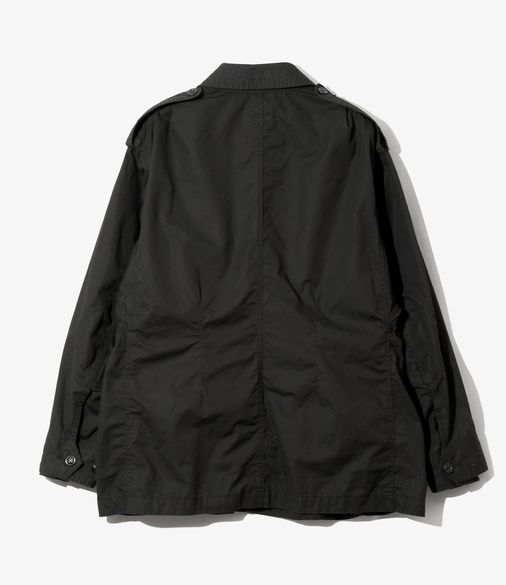 Officer Coat - Black - Cotton Weather Cloth
