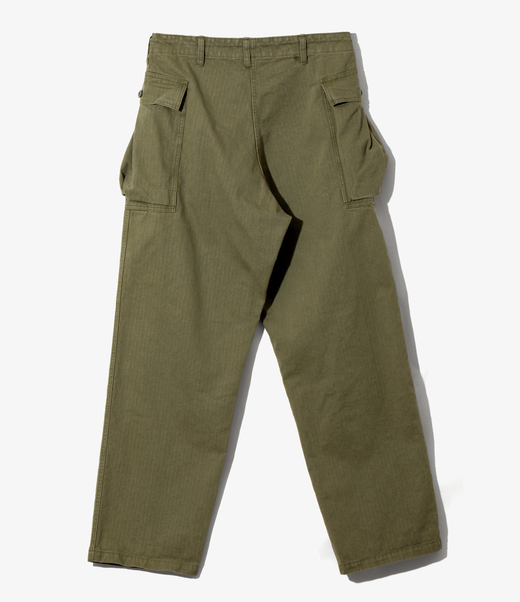 String Field Pant - Olive - Cotton Herringbone