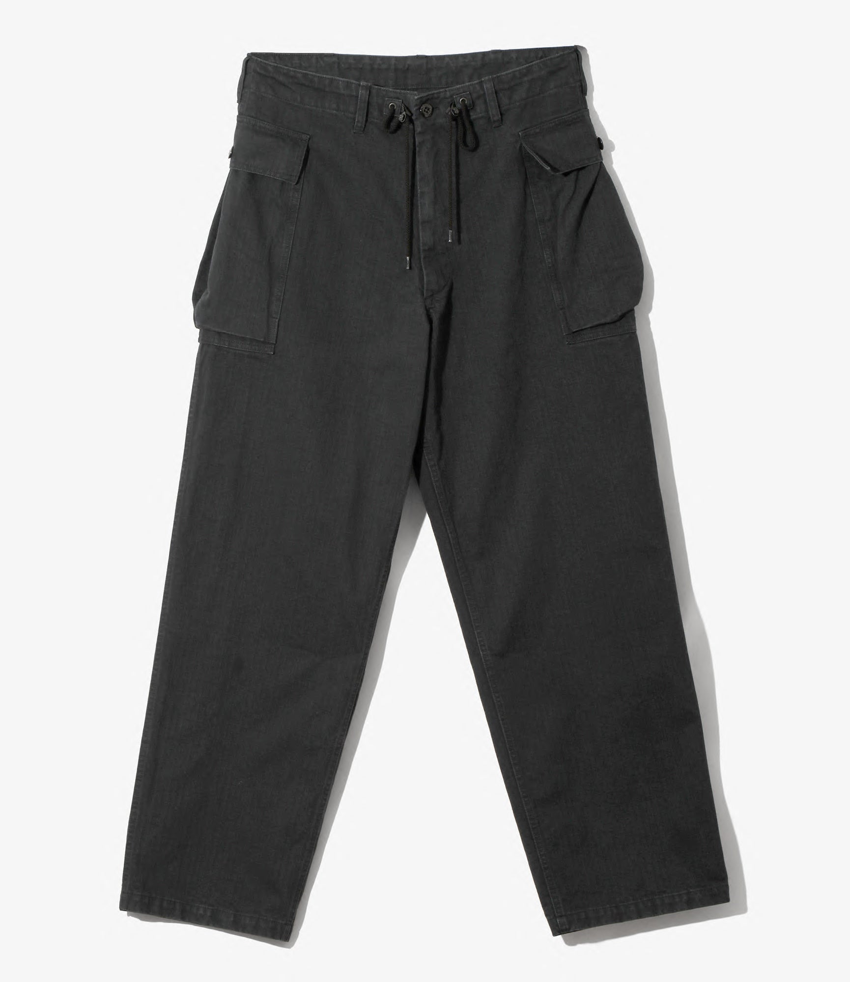 String Field Pant - Black - Cotton Herringbone