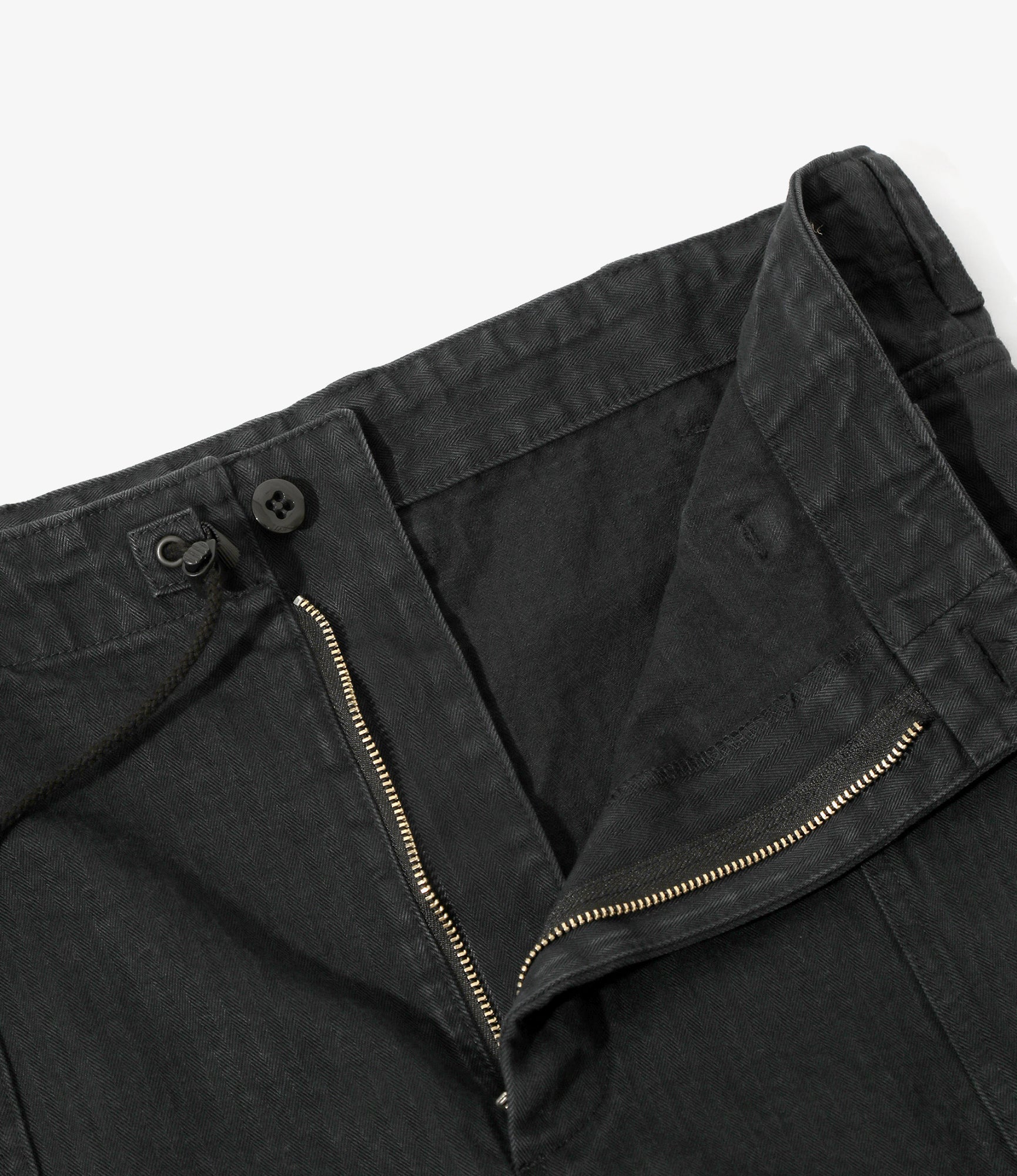String Field Pant - Black - Cotton Herringbone