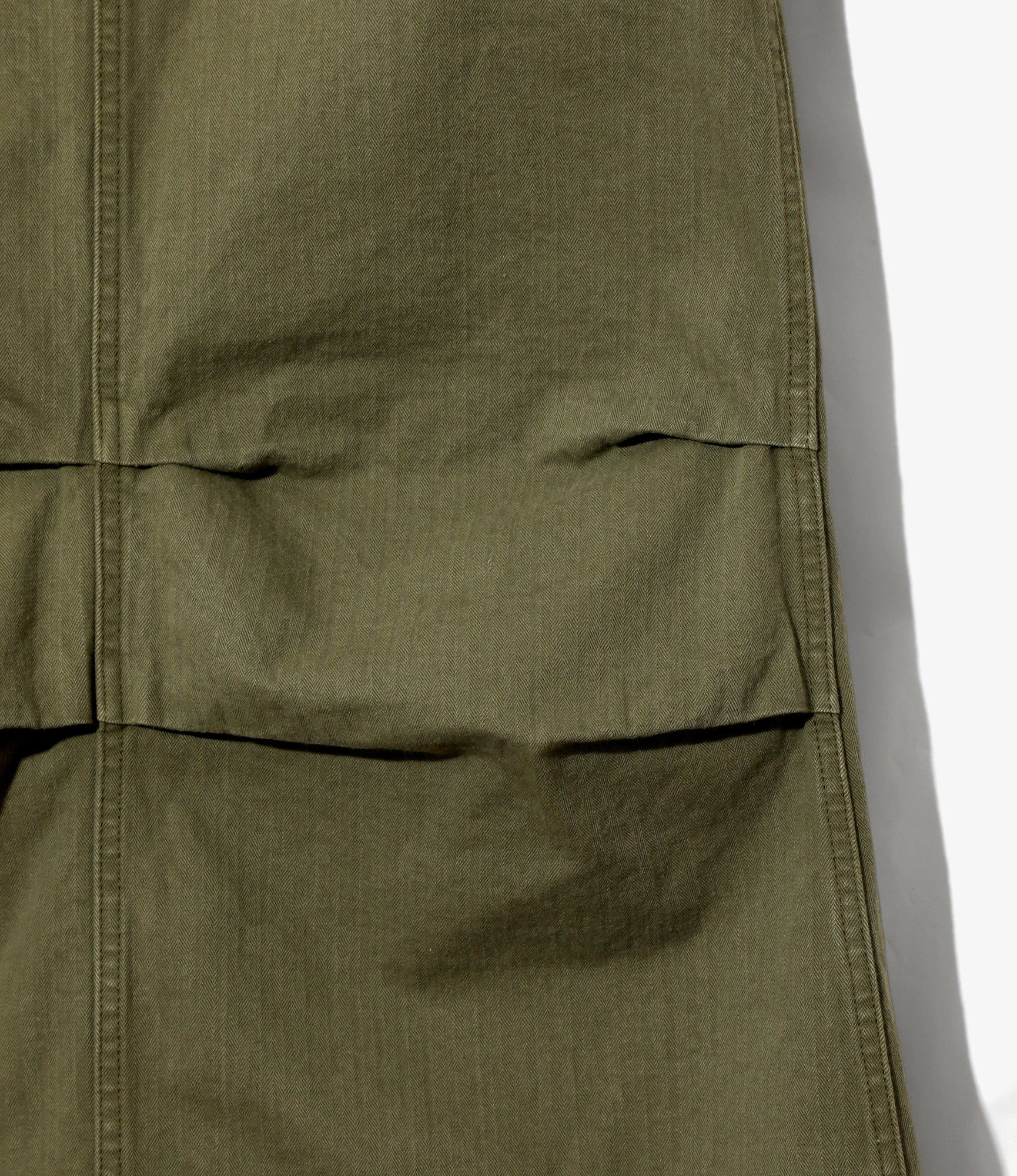 Women's String Field Skirt - Olive - Cotton Herringbone