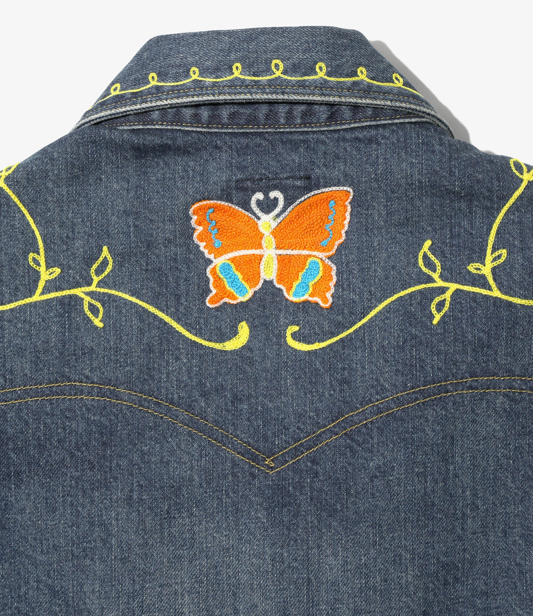 Papillon Emb. Jean Jacket - Indigo - 12oz Denim