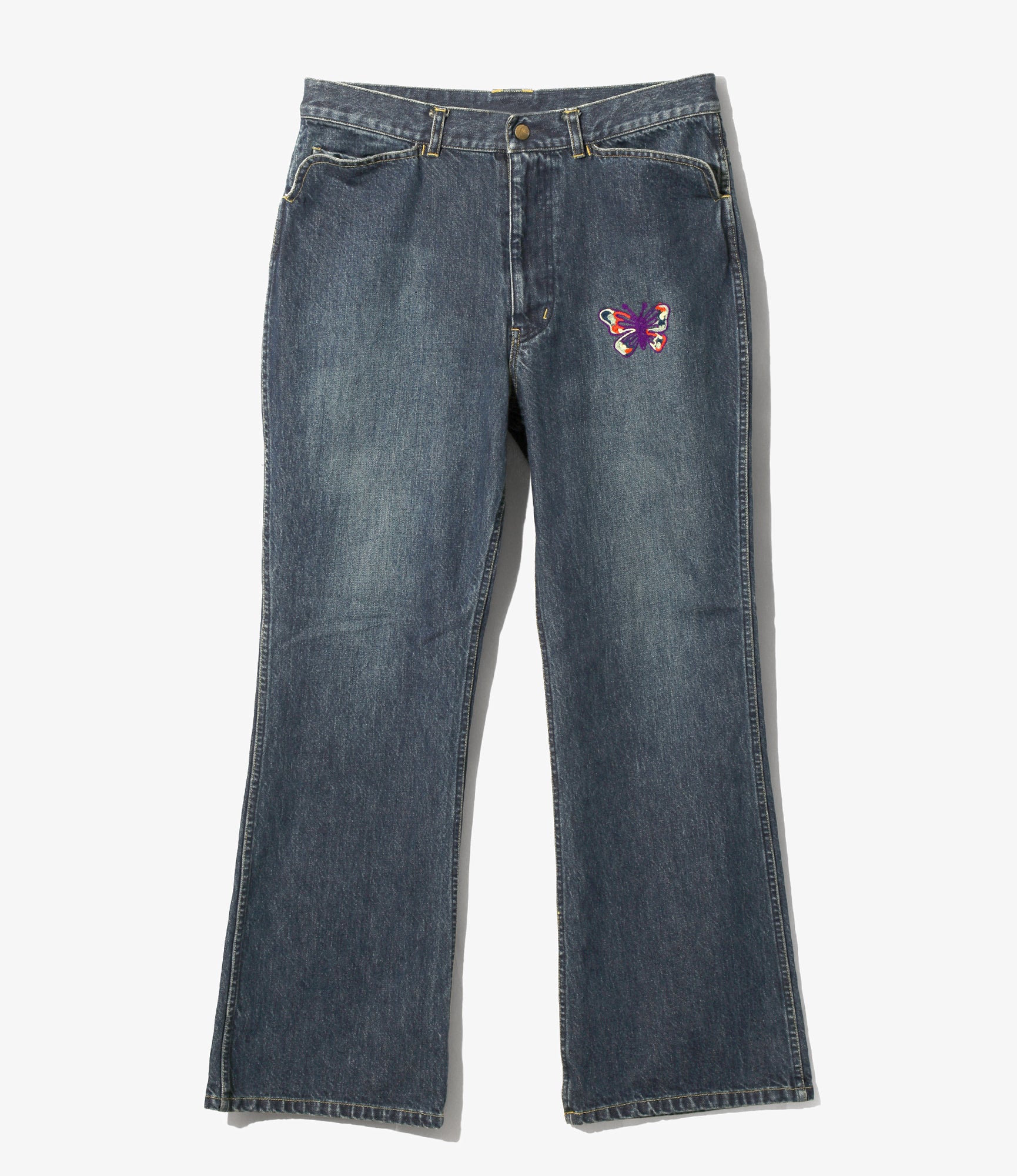 Women's Papillon Emb. Boot-Cut Jean - Indigo - 12oz Denim