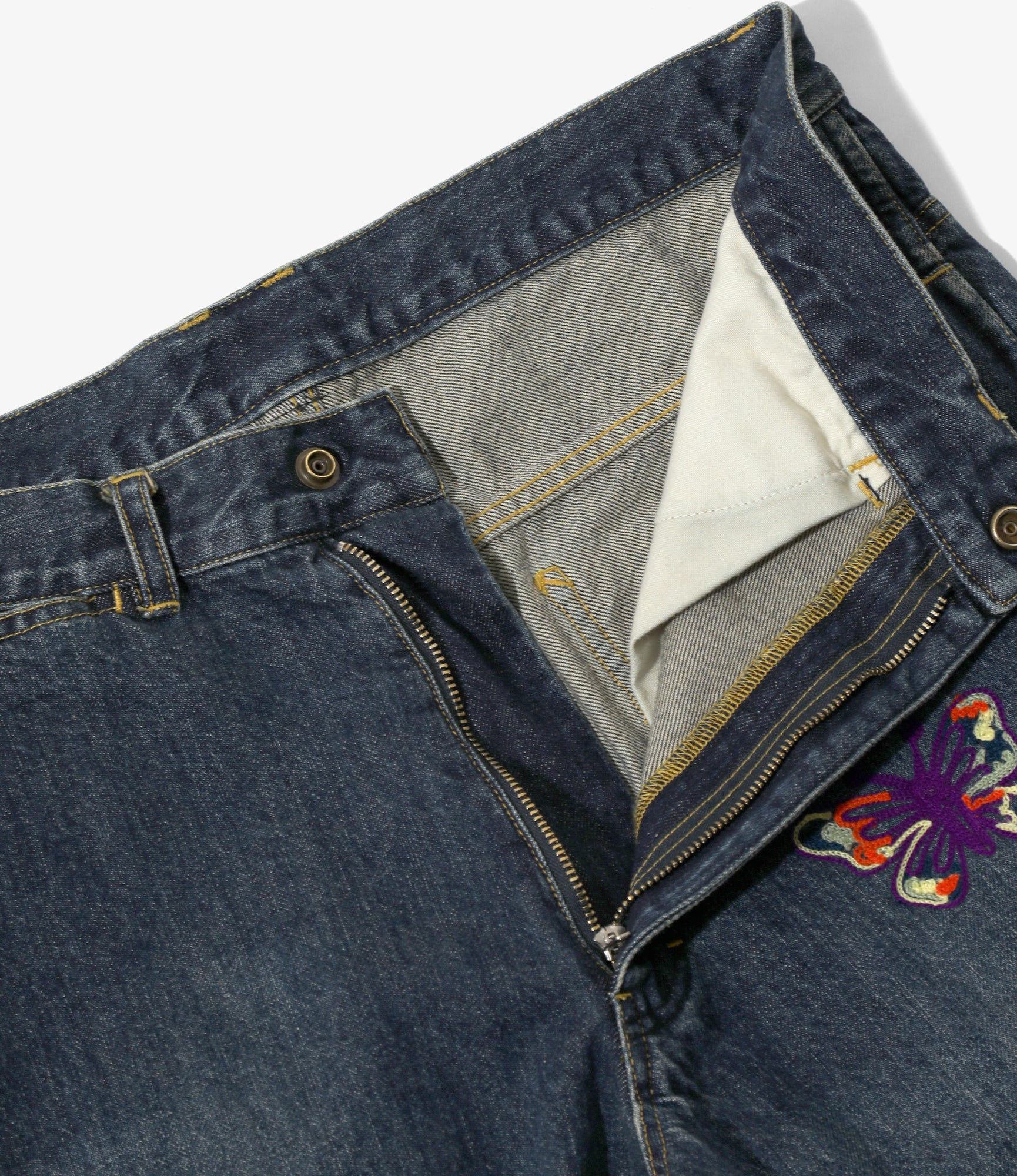 Women's Papillon Emb. Boot-Cut Jean - Indigo - 12oz Denim
