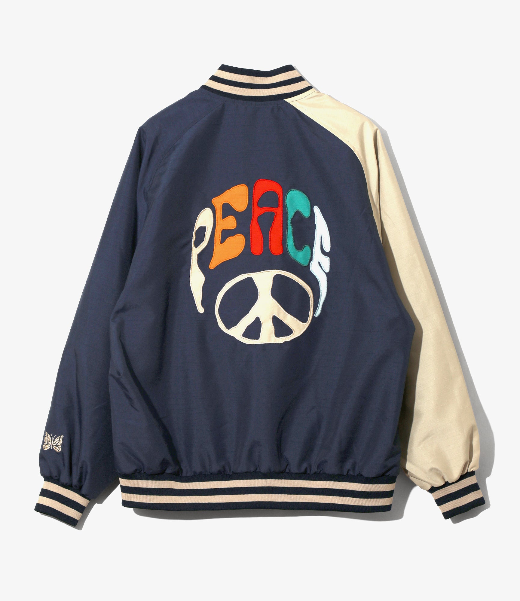 Stadium Jacket - Navy - Poly Shantung