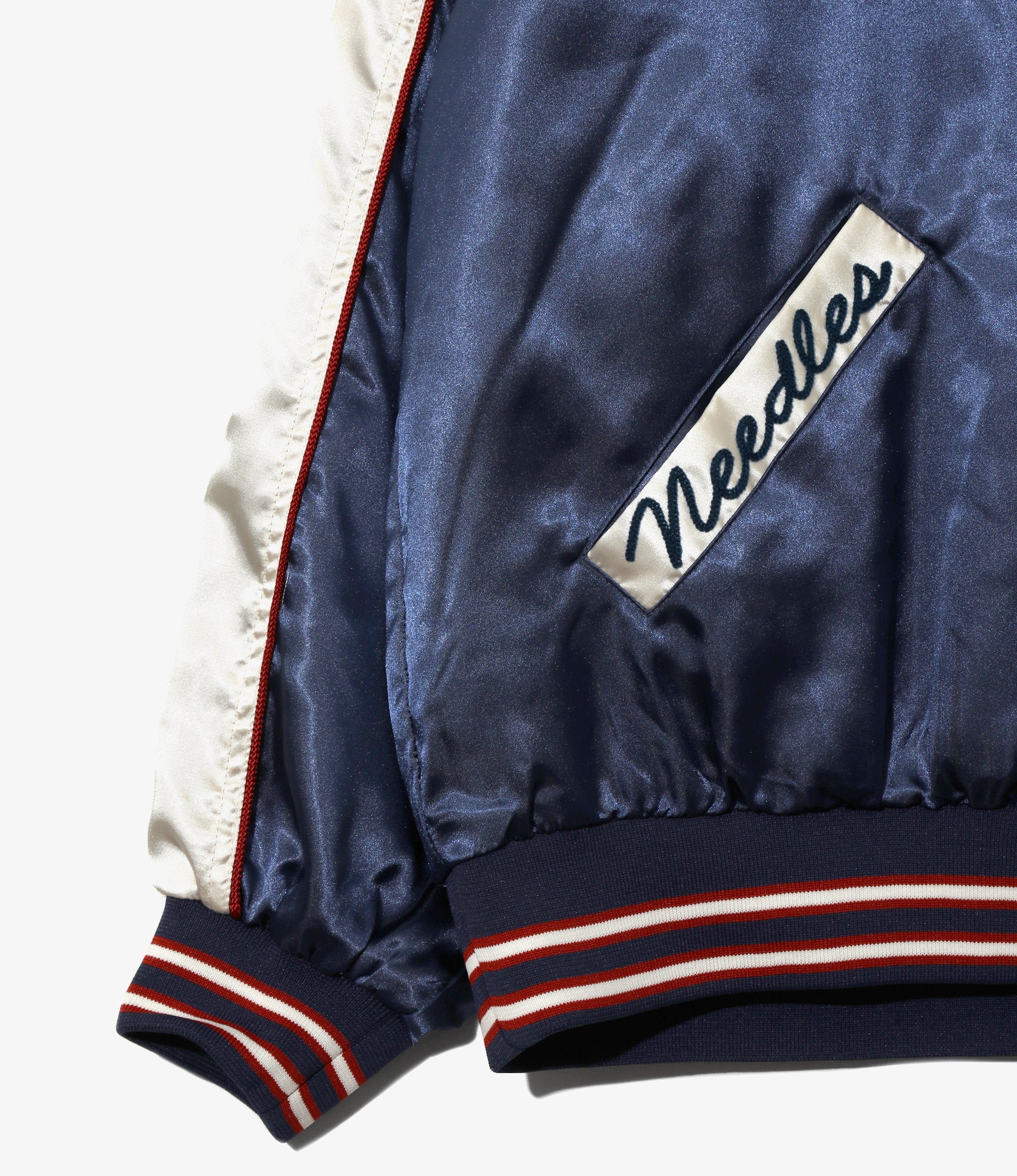Stadium Jacket - Navy - Poly Sateen