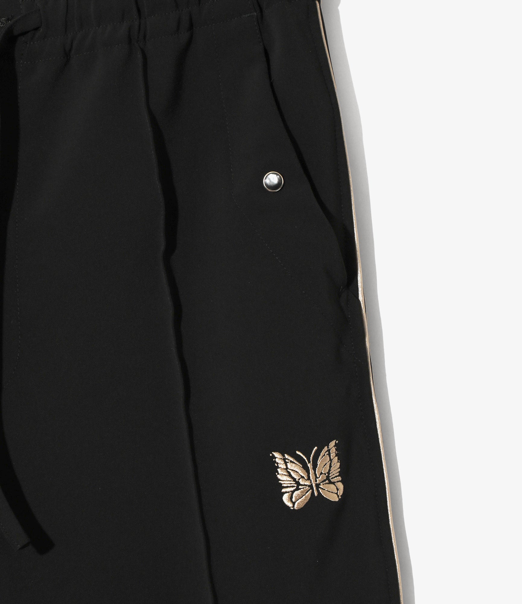 Piping Cowboy Pant - Black - Poly Double Cloth