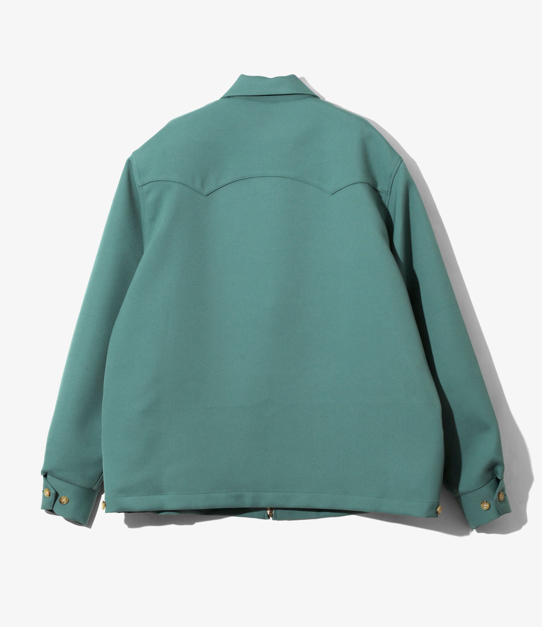 Western Work Jacket - Green - Poly Twill