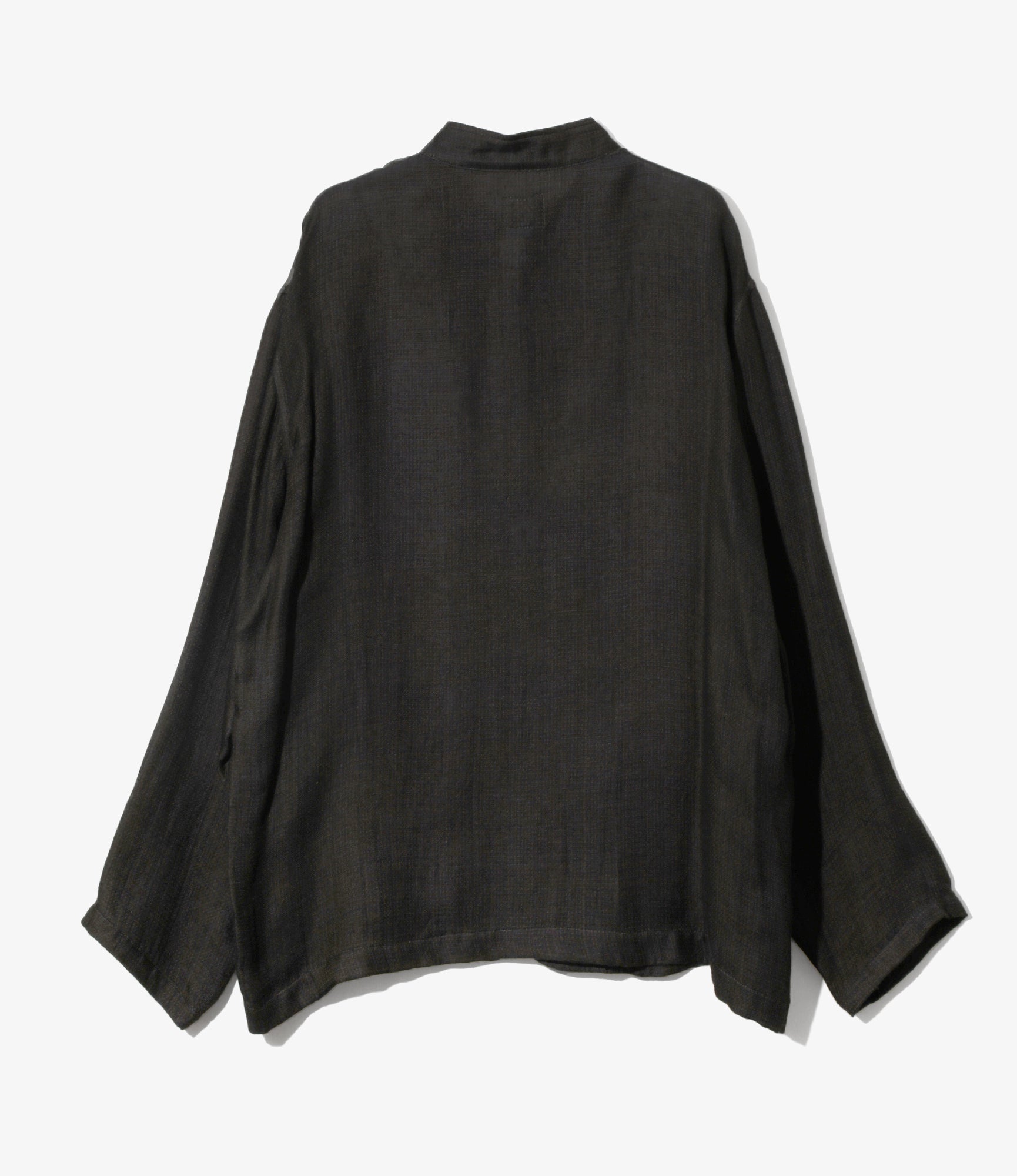 Stand Collar Jacket - Purple - Rayon Double Face Gauze