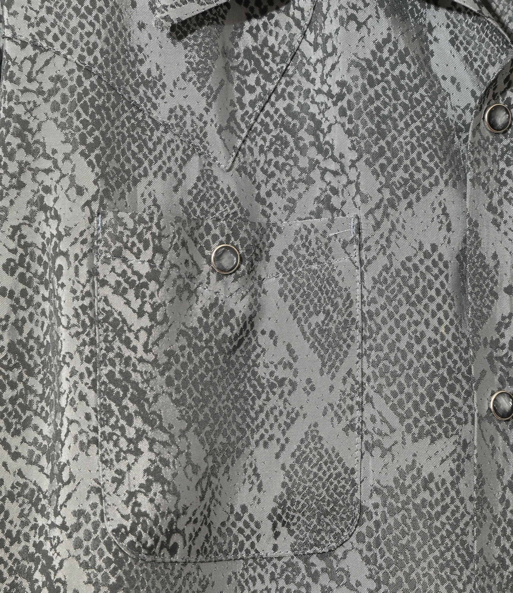 Cowboy One-Up Shirt - Grey - Python Jacquard