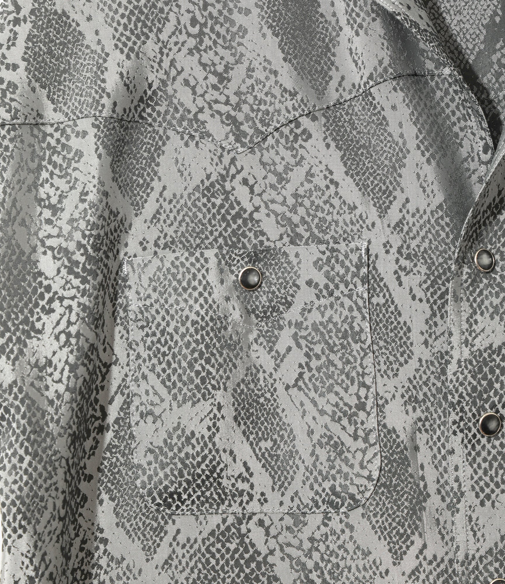 Women's Cowboy French Sleeve Blouse - Python Jacquard