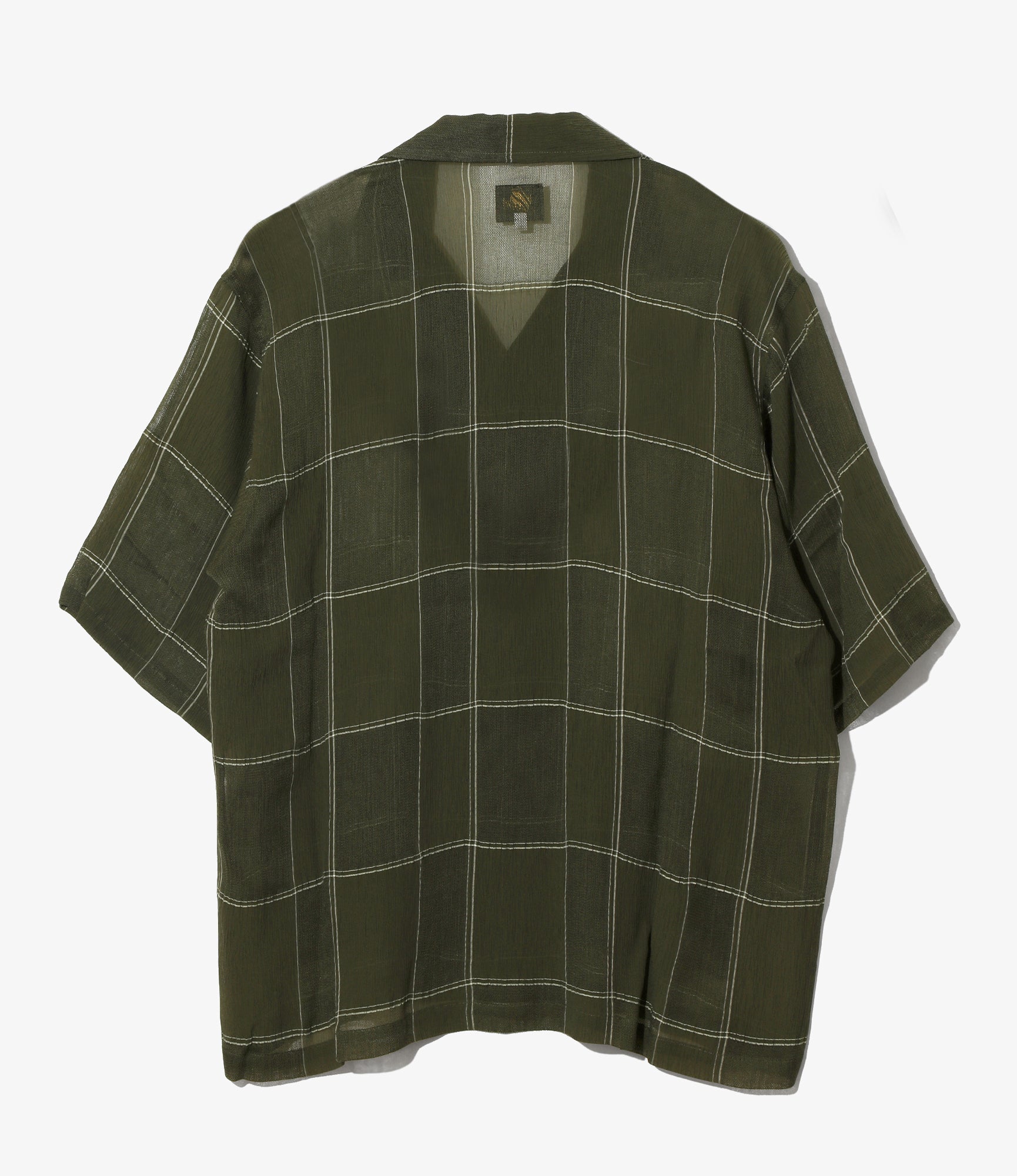 Cabana Shirt - Olive - Cupra Crepe Plaid