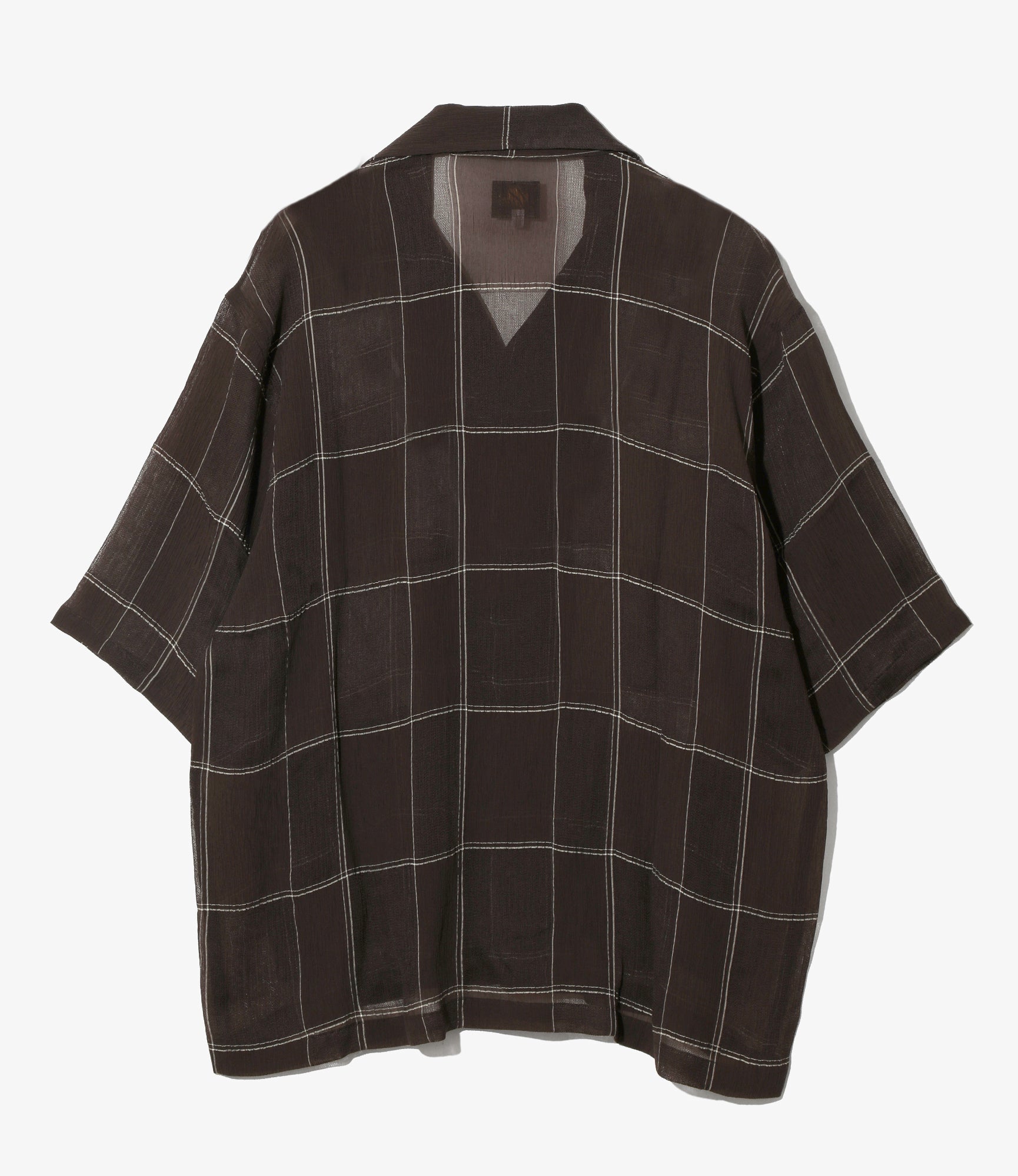 Cabana Shirt - Brown - Cupra Crepe Plaid
